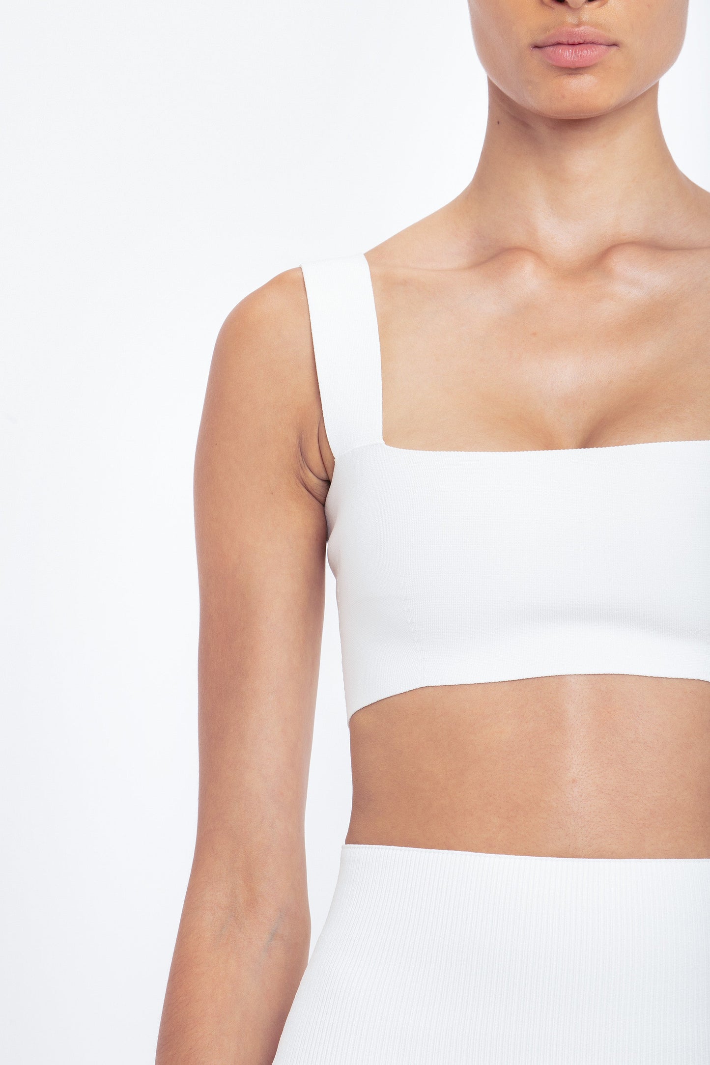 Strap Bandeau Top In White