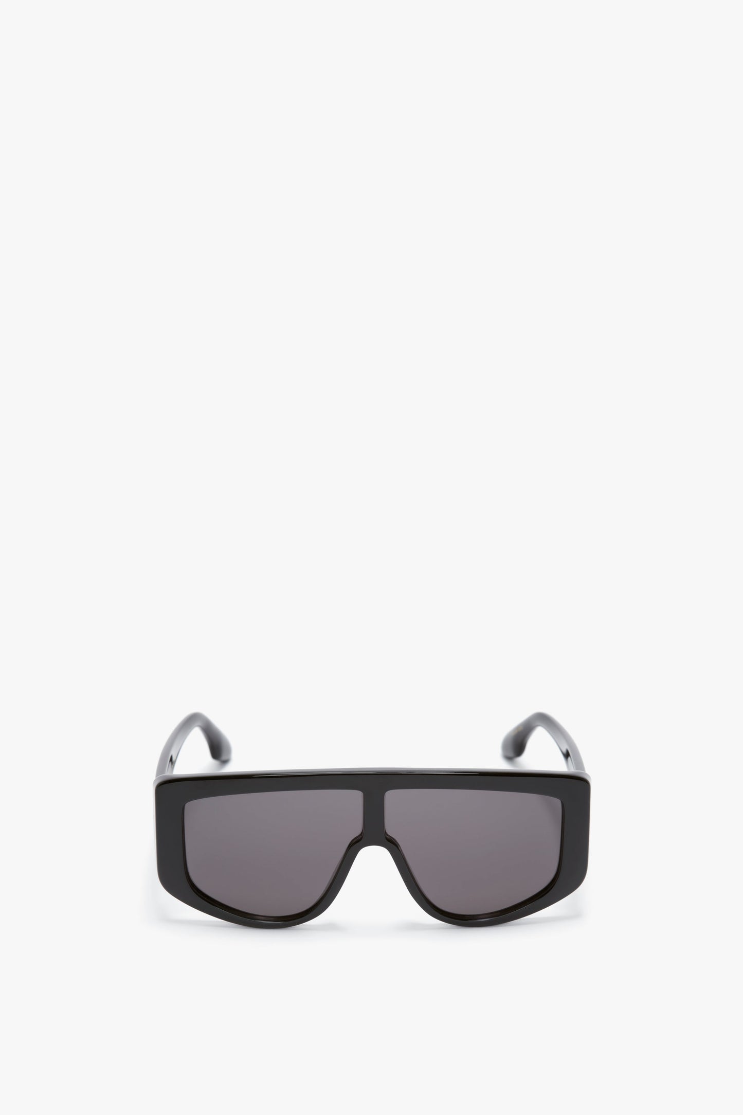 A pair of Acetate Visor Sunglasses In Black by Victoria Beckham, positioned against a white background.