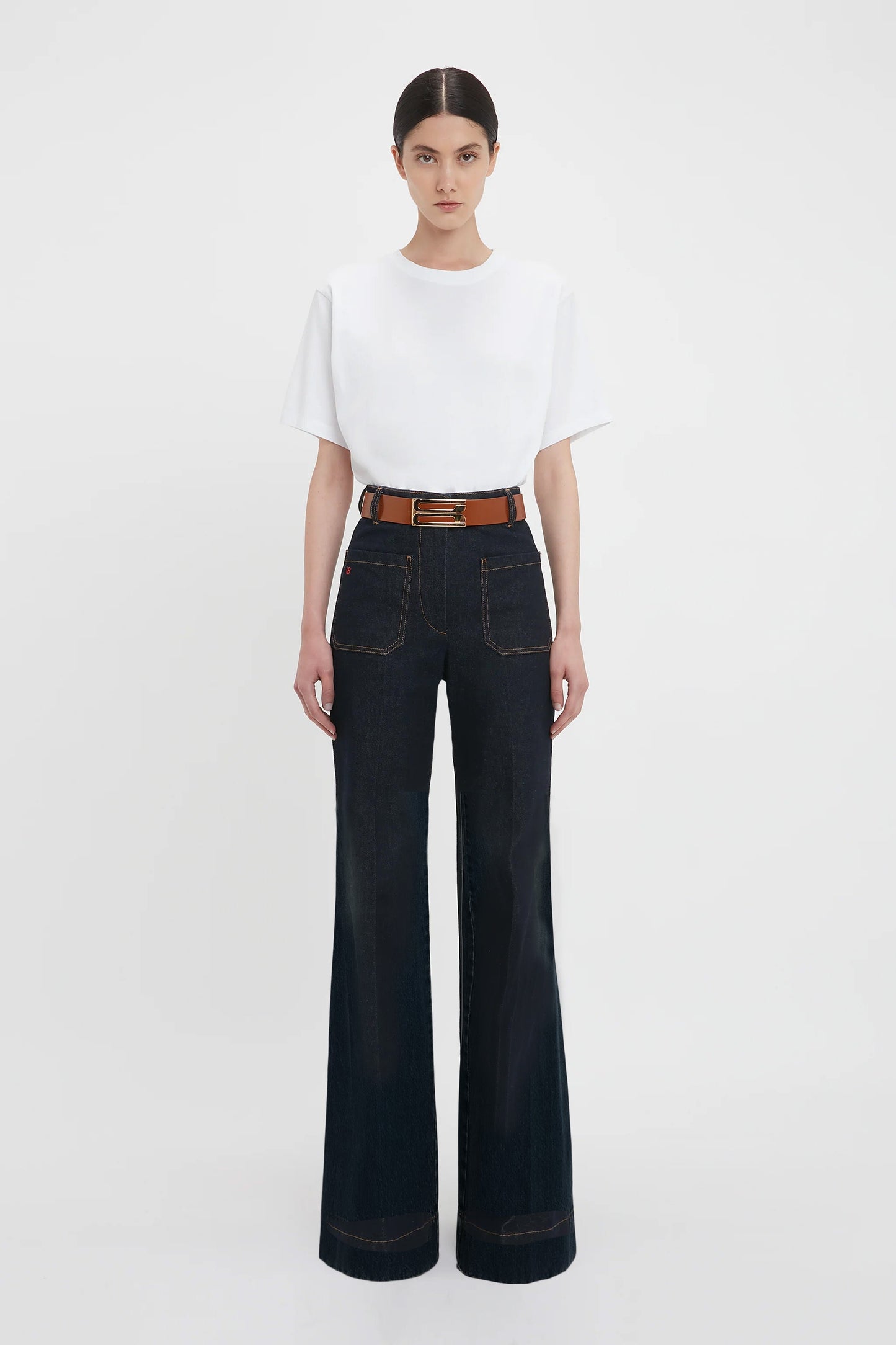 Alina High Waisted Jean In Dark Indigo Rinse