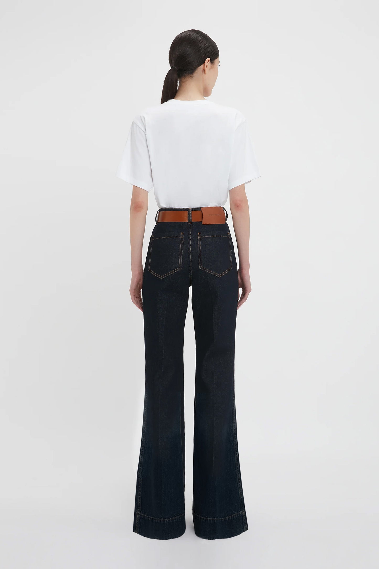 Alina High Waisted Long Jean In Dark Indigo Rinse
