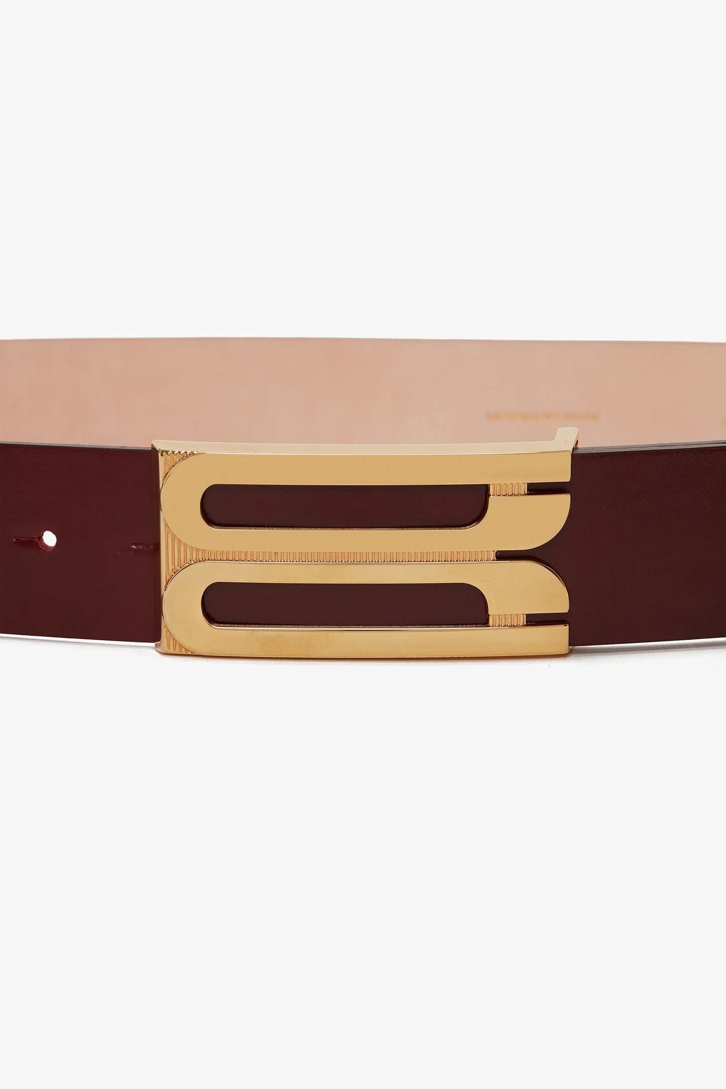 Jumbo Dorian Belt In Burgundy Glossed Leather