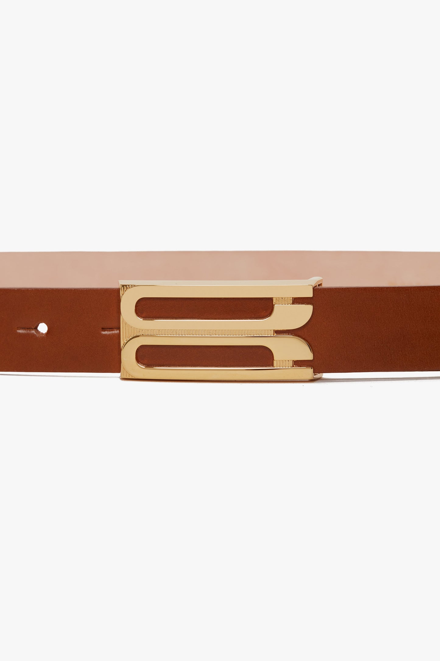 Dorian Belt In Tan Glossed Leather