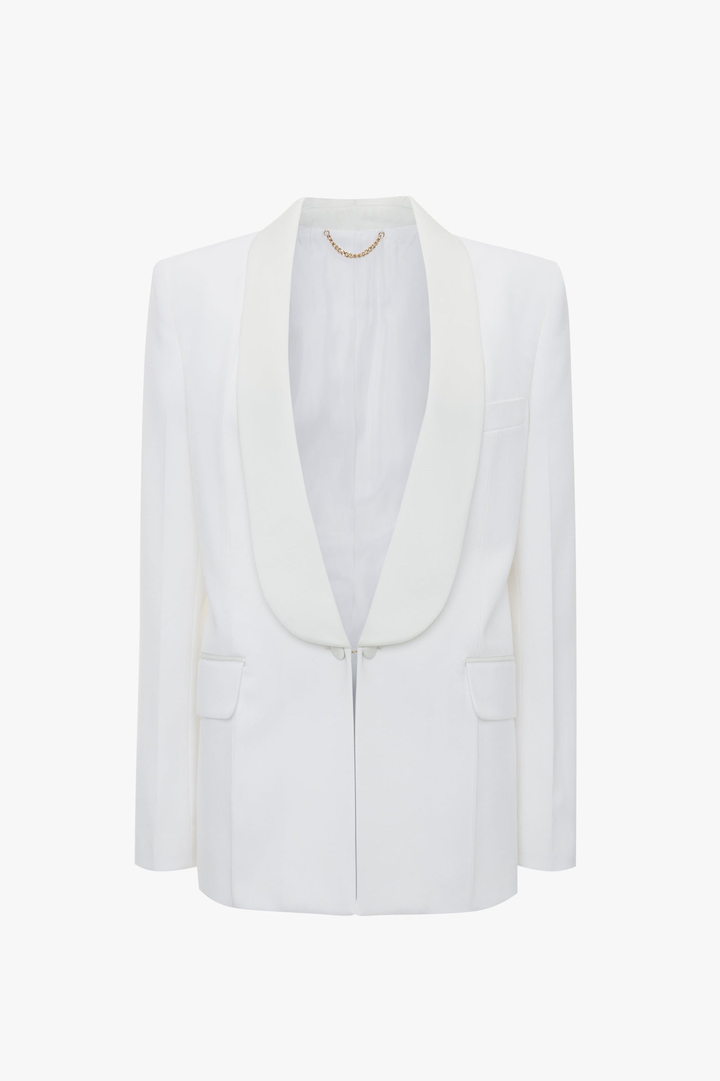Shawl Collar Tux Jacket In Ivory