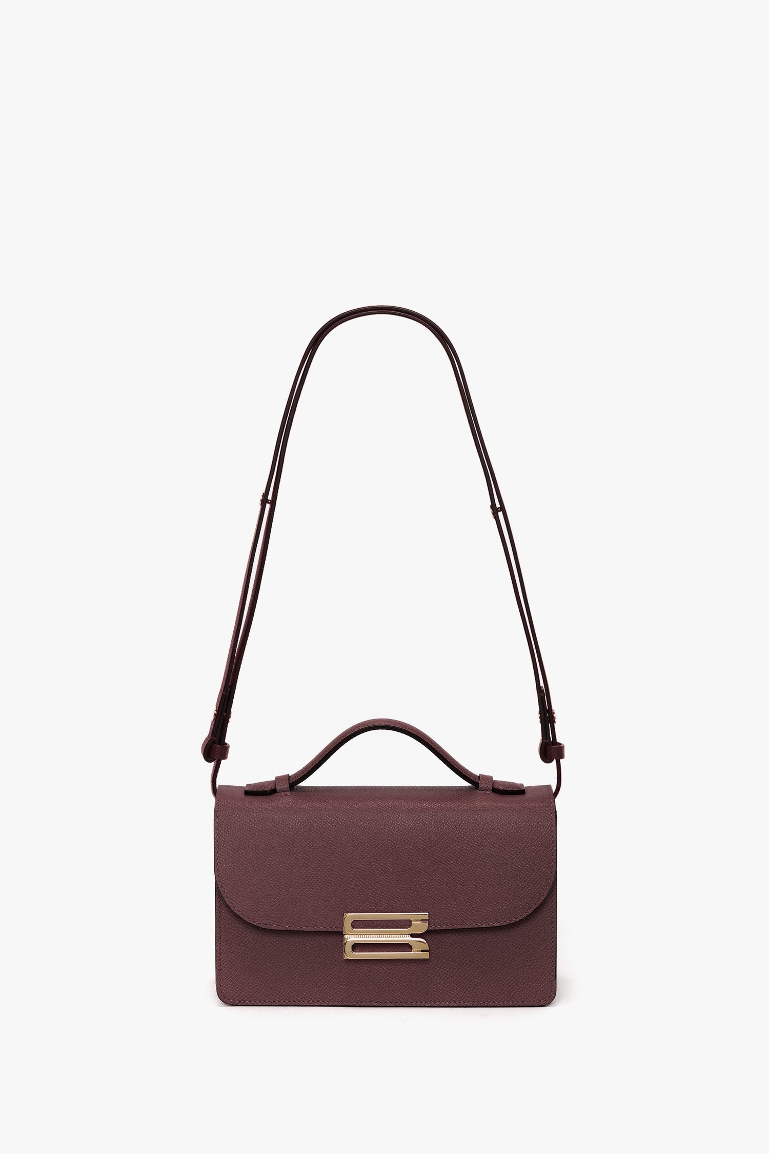 Mini Dorian Bag In Burgundy Grained Leather