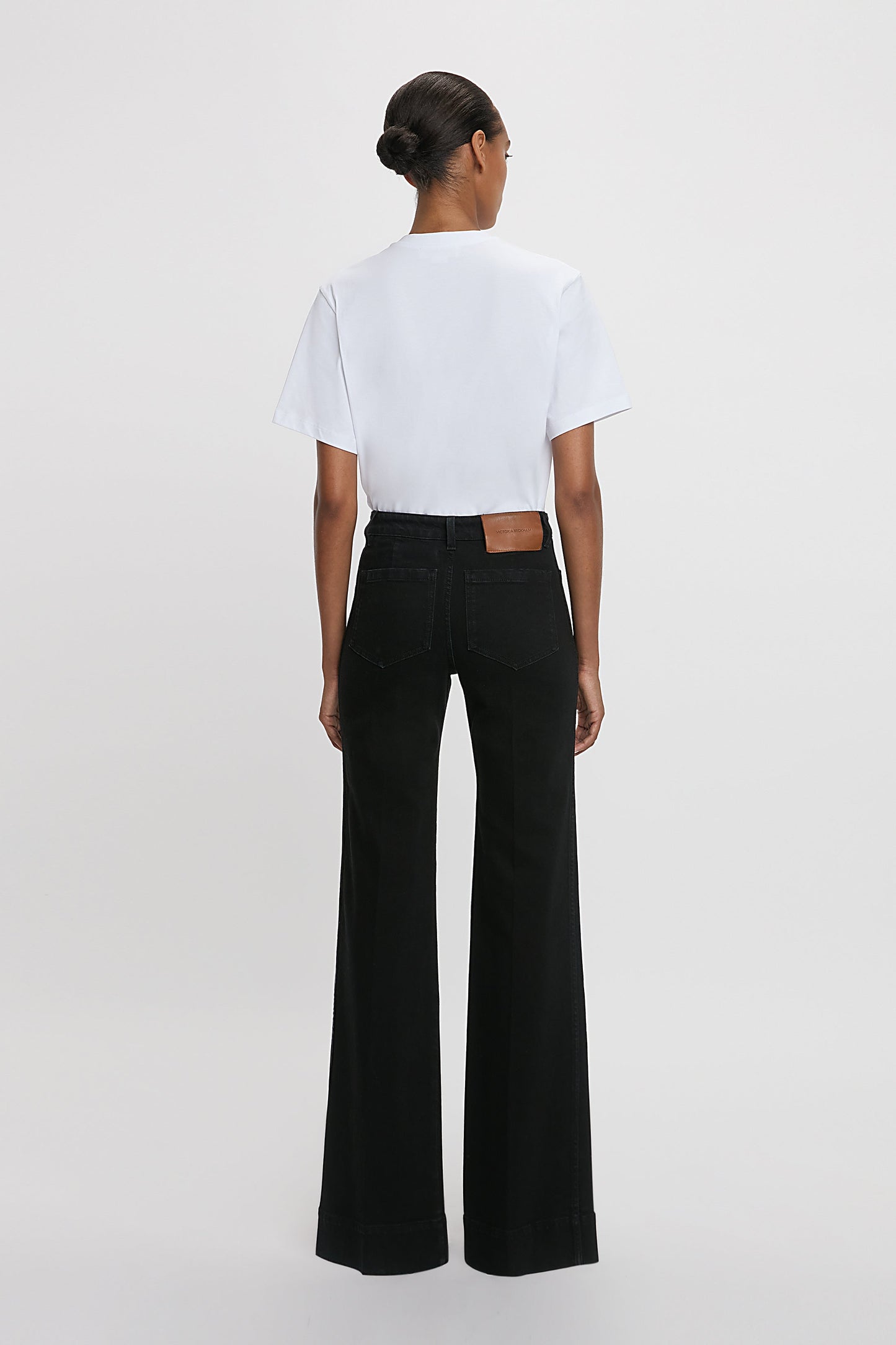 Alina High Waisted Long Jean In Washed Black