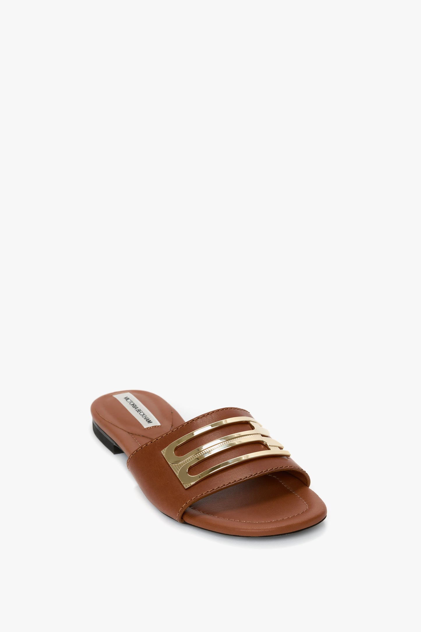 Dorian Slide In Light-Pastel Brown Leather