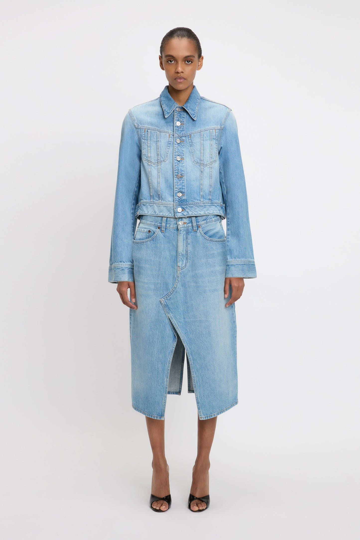 Denim Jacket In Light Blue Wash