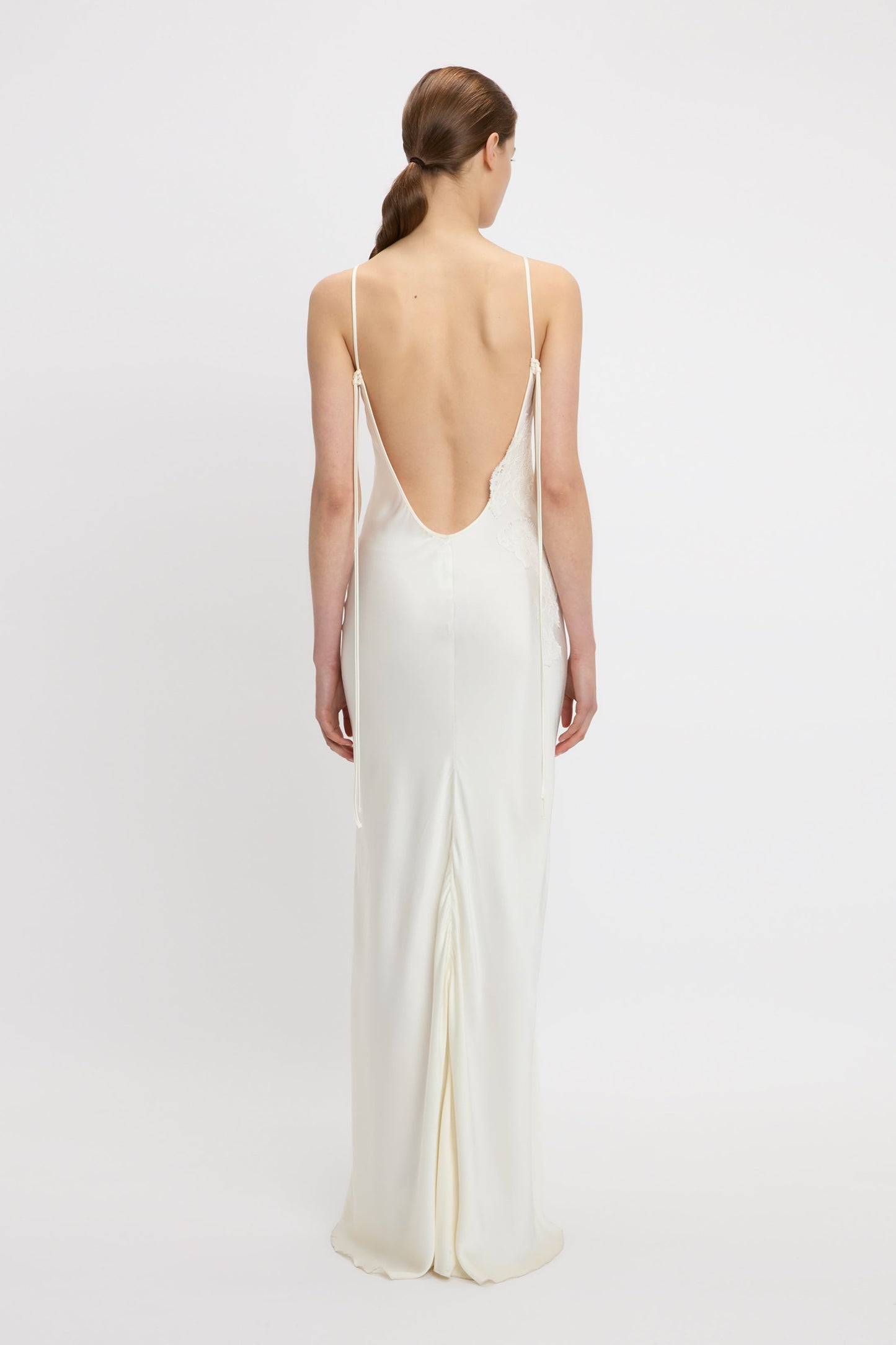 Lace Detail Cami Dress In Ivory