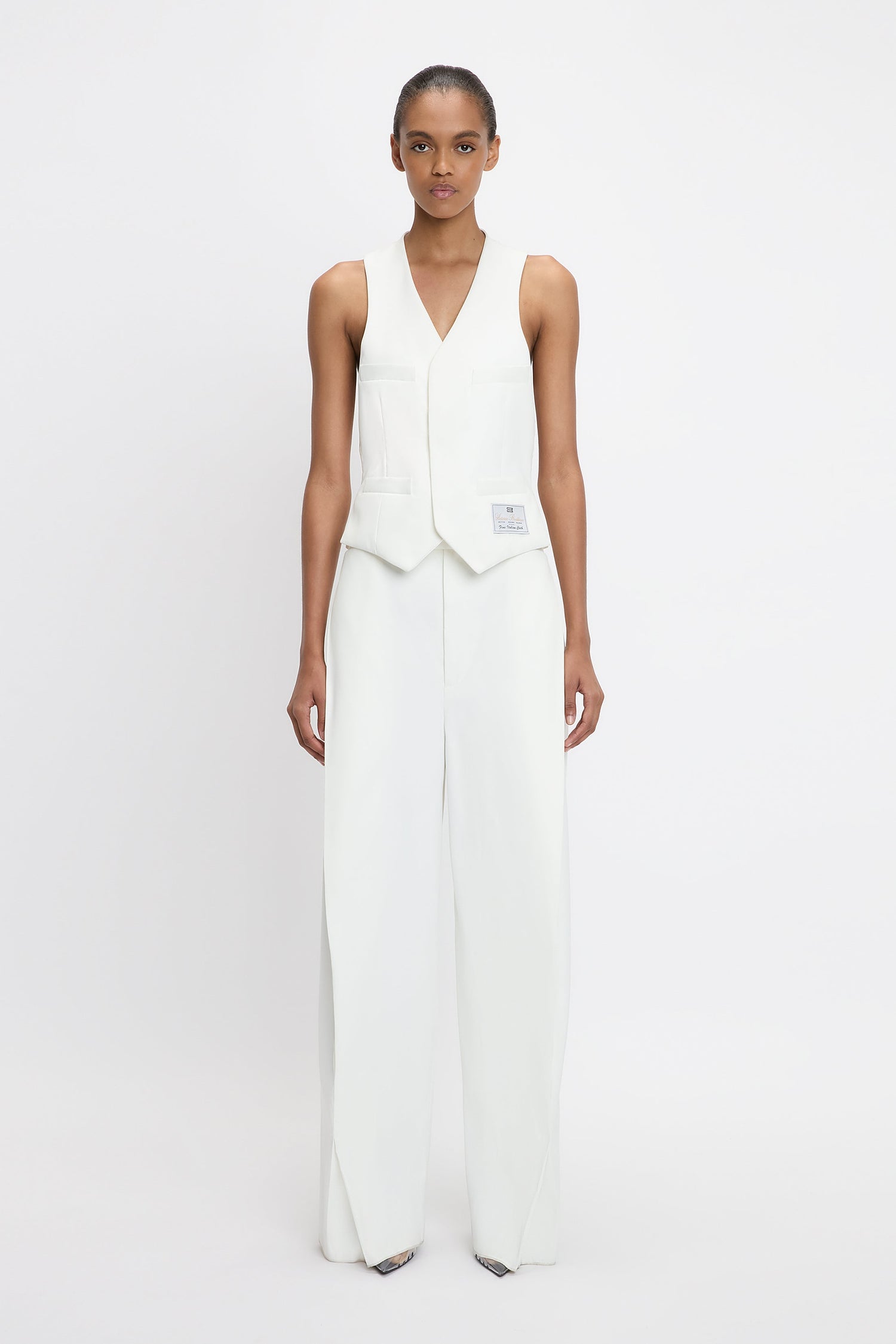 Tailored Waistcoat In Ivory