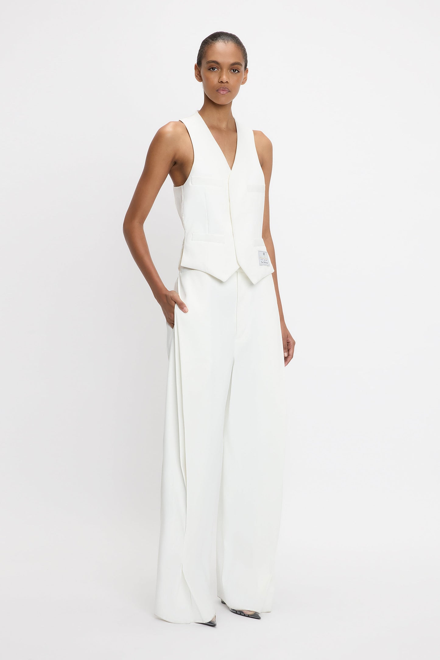Tailored Waistcoat In Ivory