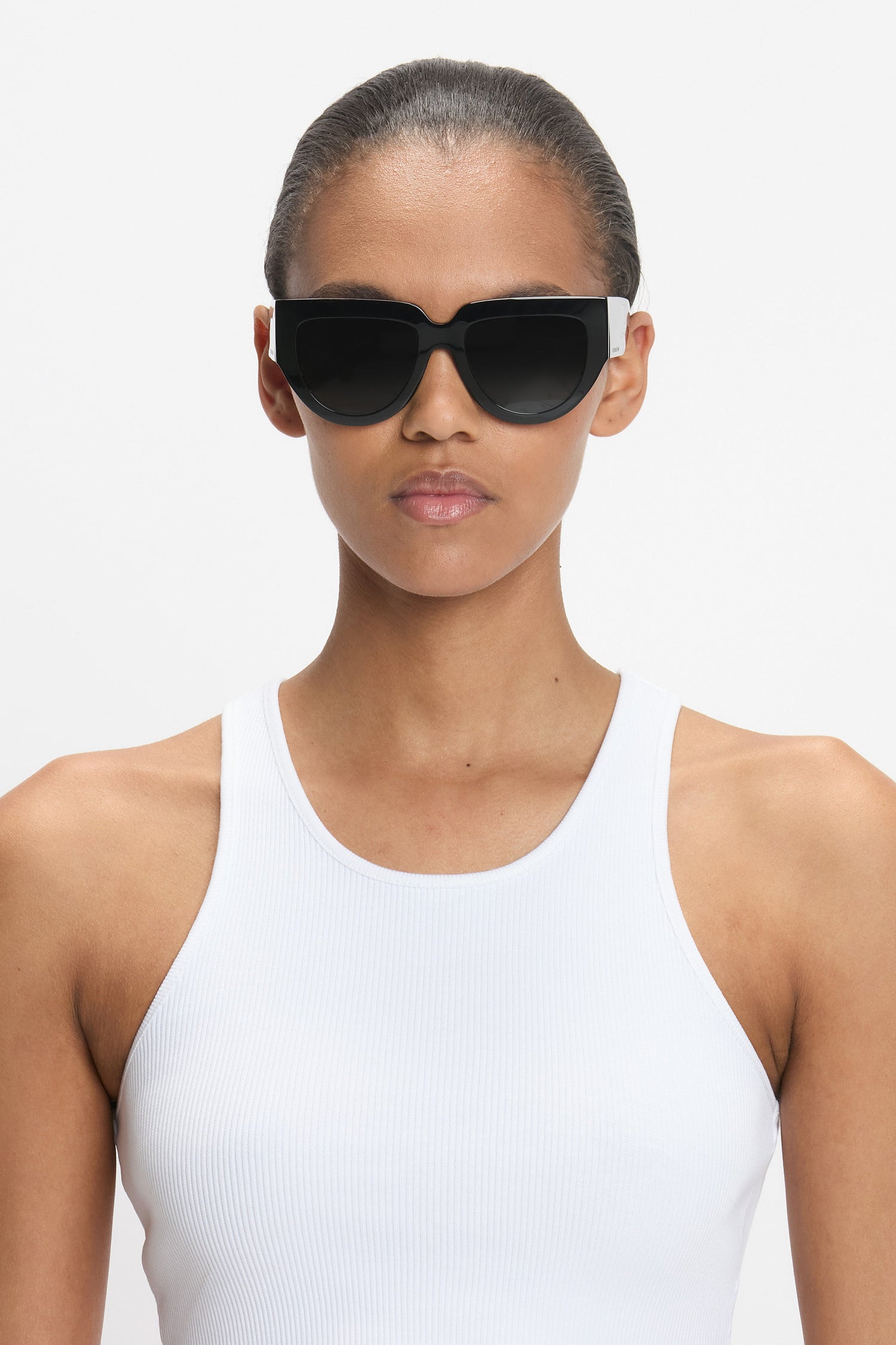 Soft Square Acetate Sunglasses In Black