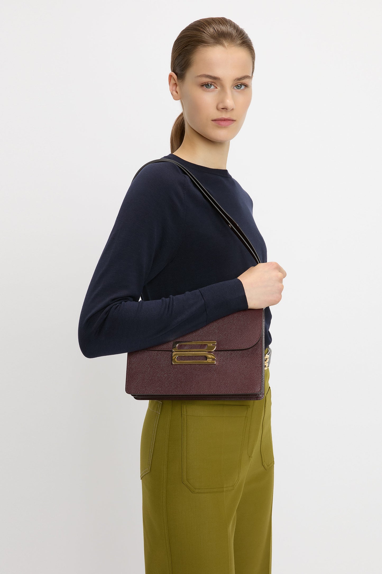 Dorian Bag In Burgundy Grained Leather