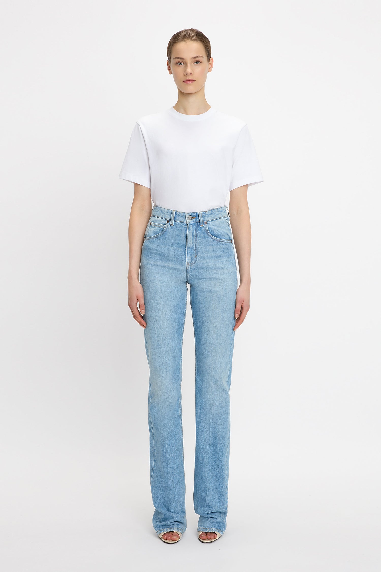 Julia High Waisted Jean In Light Blue Wash