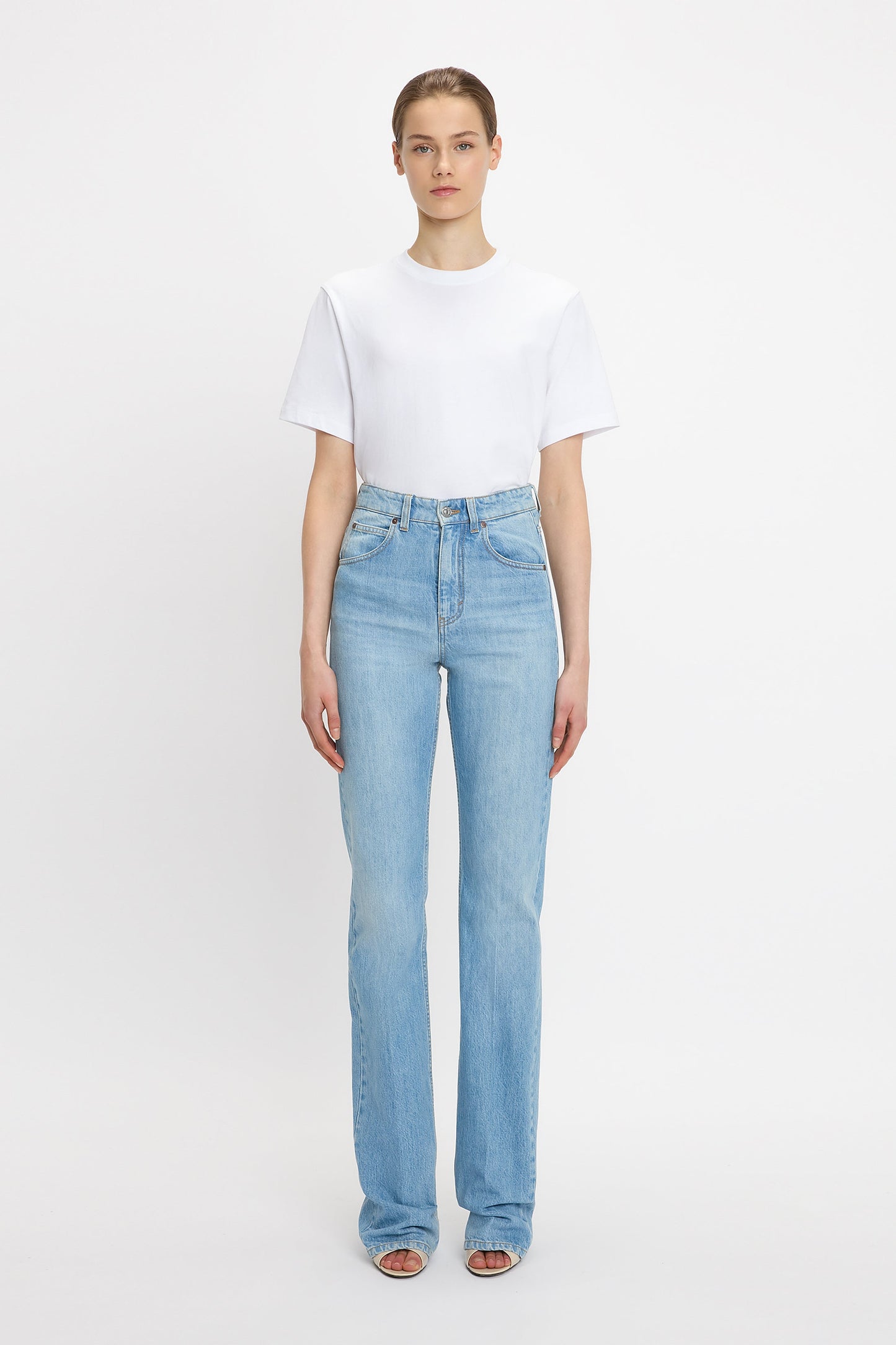 Julia Stretch High Waisted Jean In Light Blue Wash