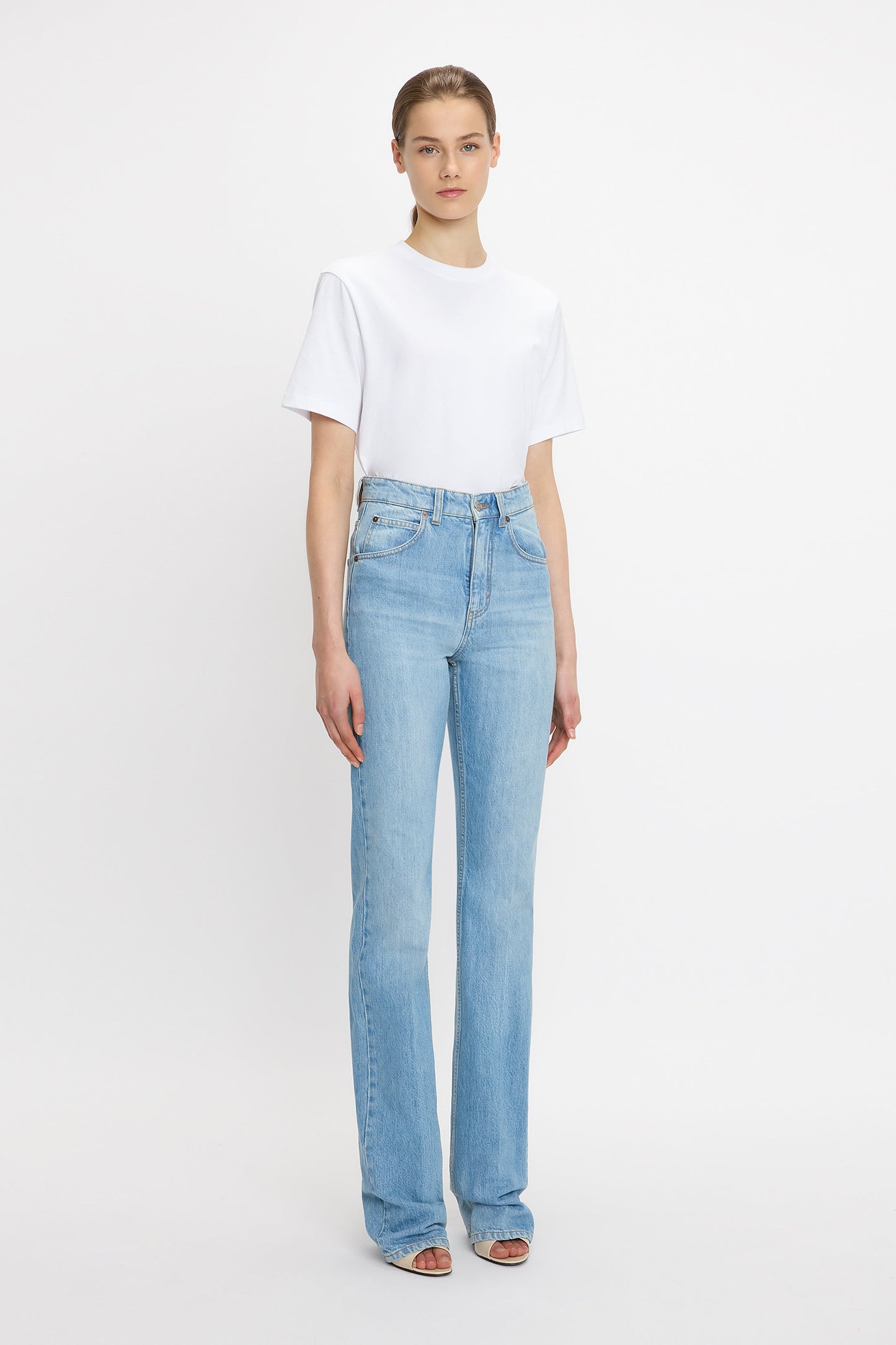 Julia Stretch High Waisted Jean In Light Blue Wash