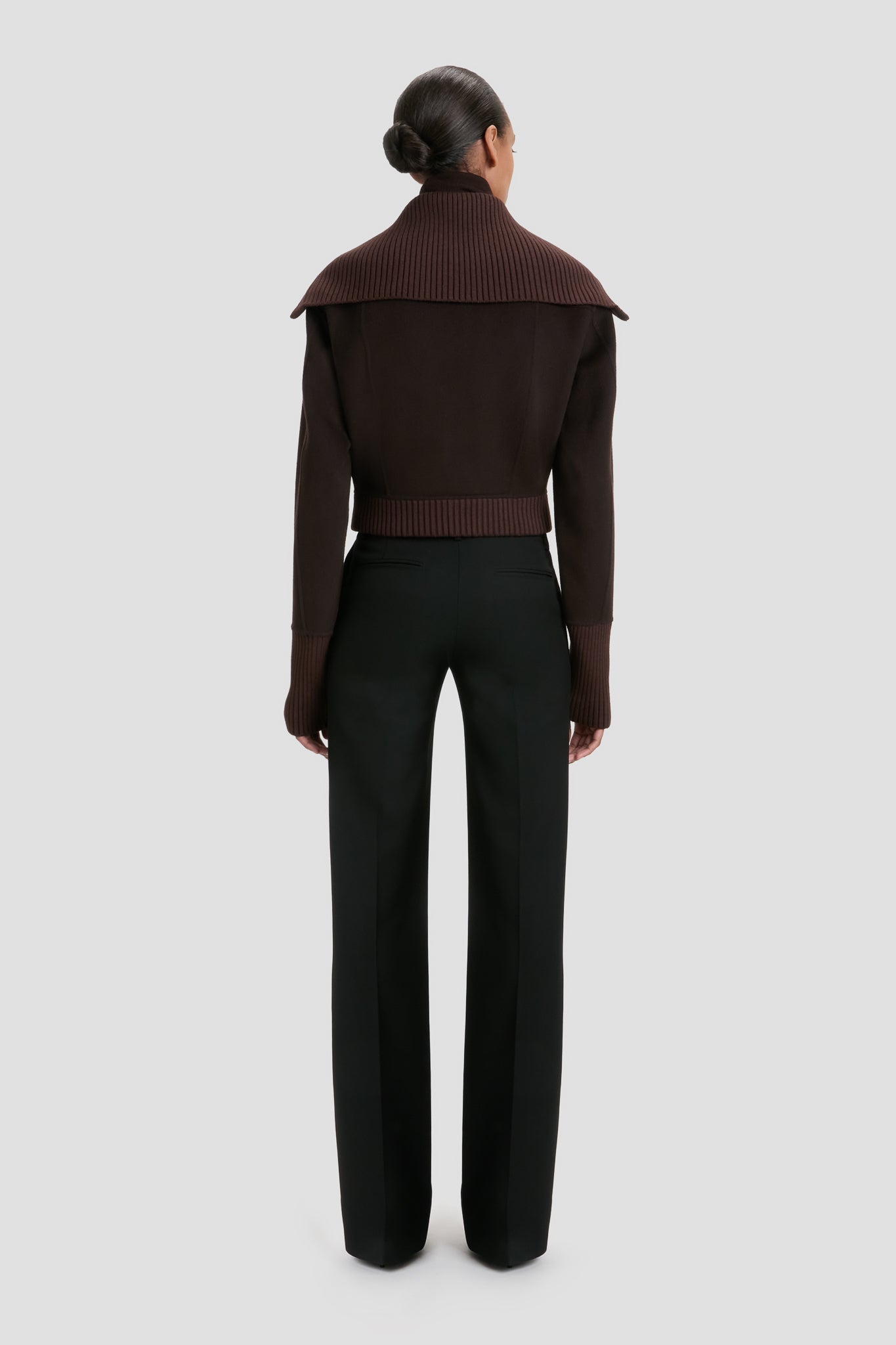 Double Faced Bomber Jacket In Dark Chocolate