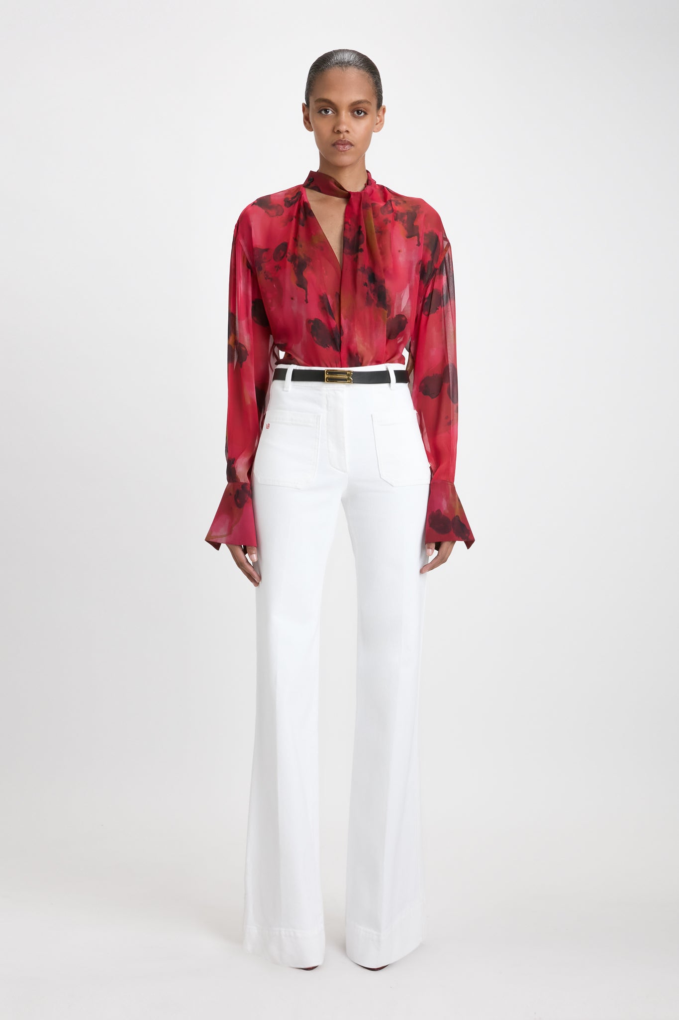 Alina High Waisted Jean In Washed White