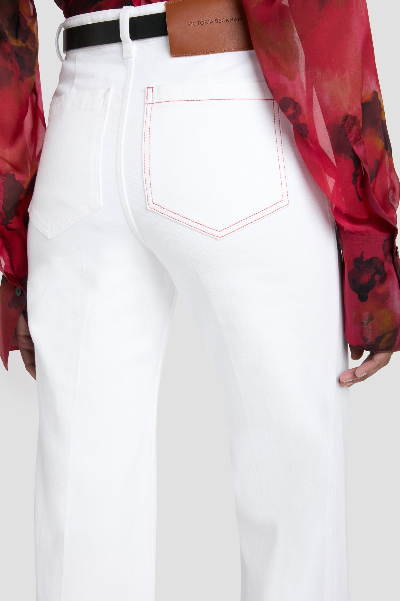 Alina High Waisted Jean In Washed White