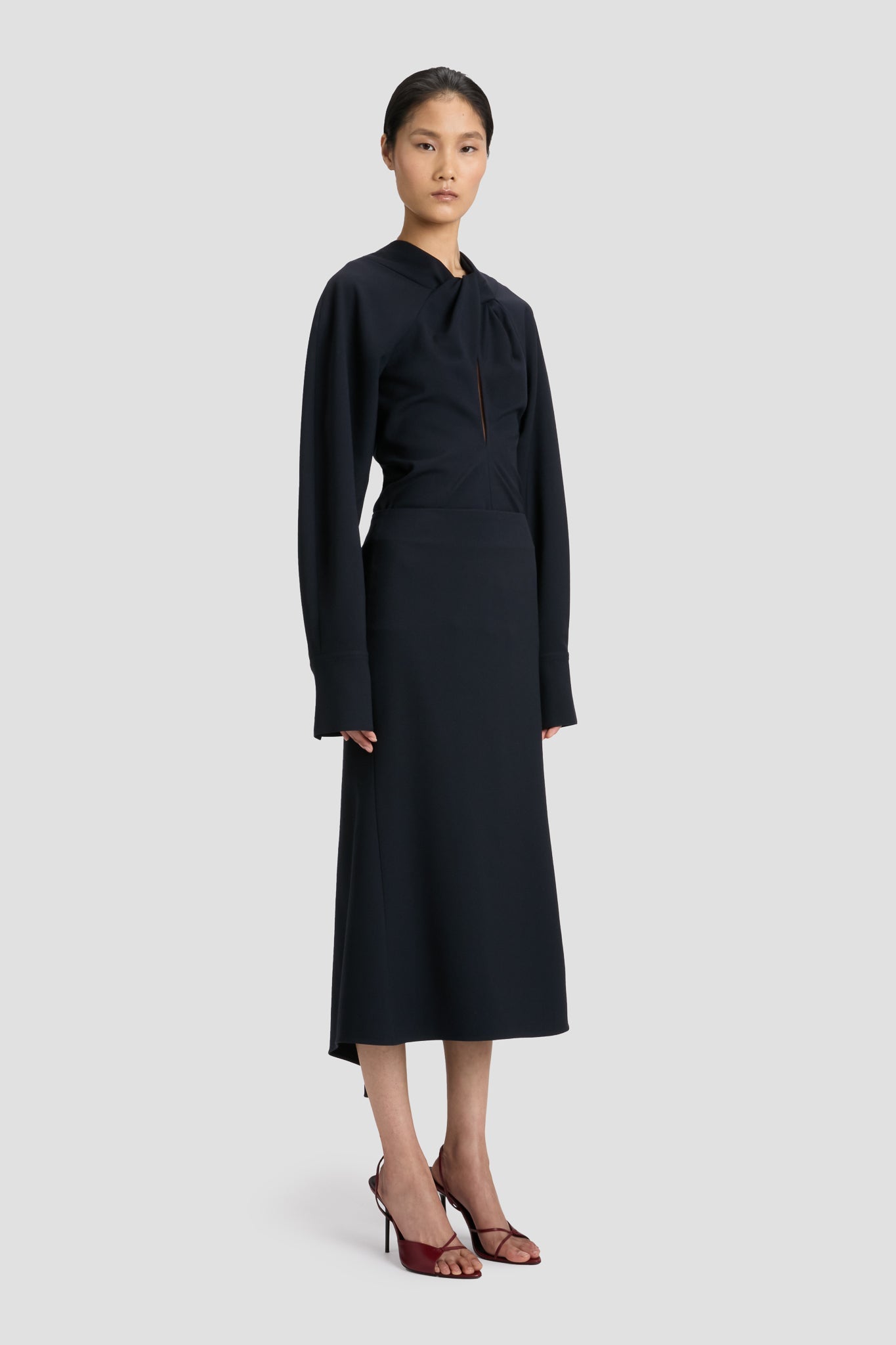 Twist Detail Top In Navy