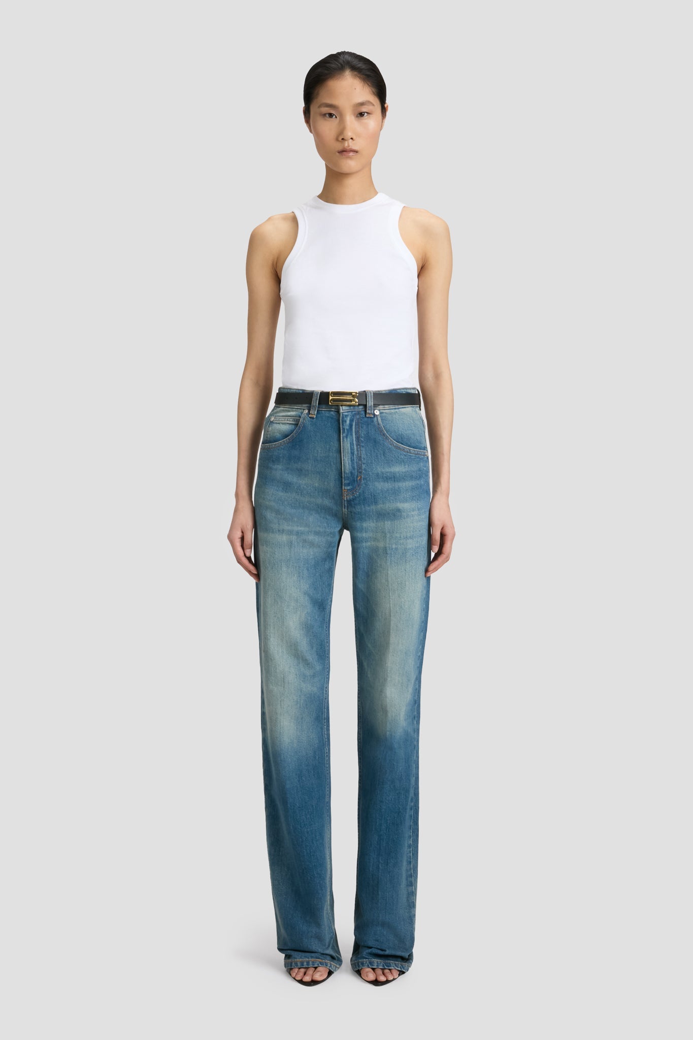 Julia High Waisted Jean In Washed Blue