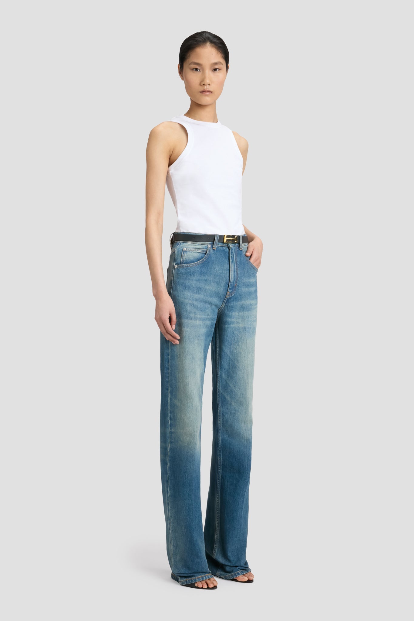 Julia High Waisted Jean In Washed Blue