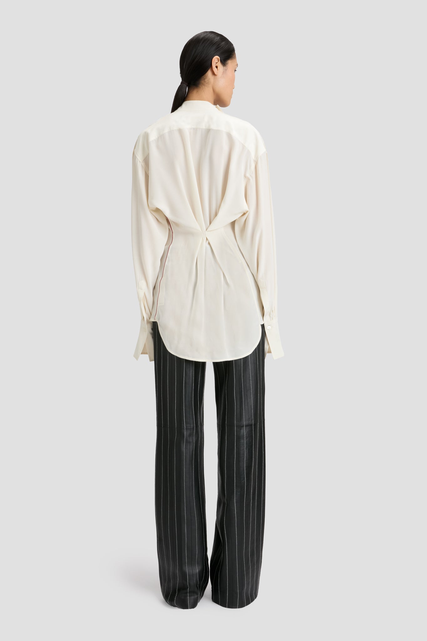 Drape Detail Blouse In Ivory