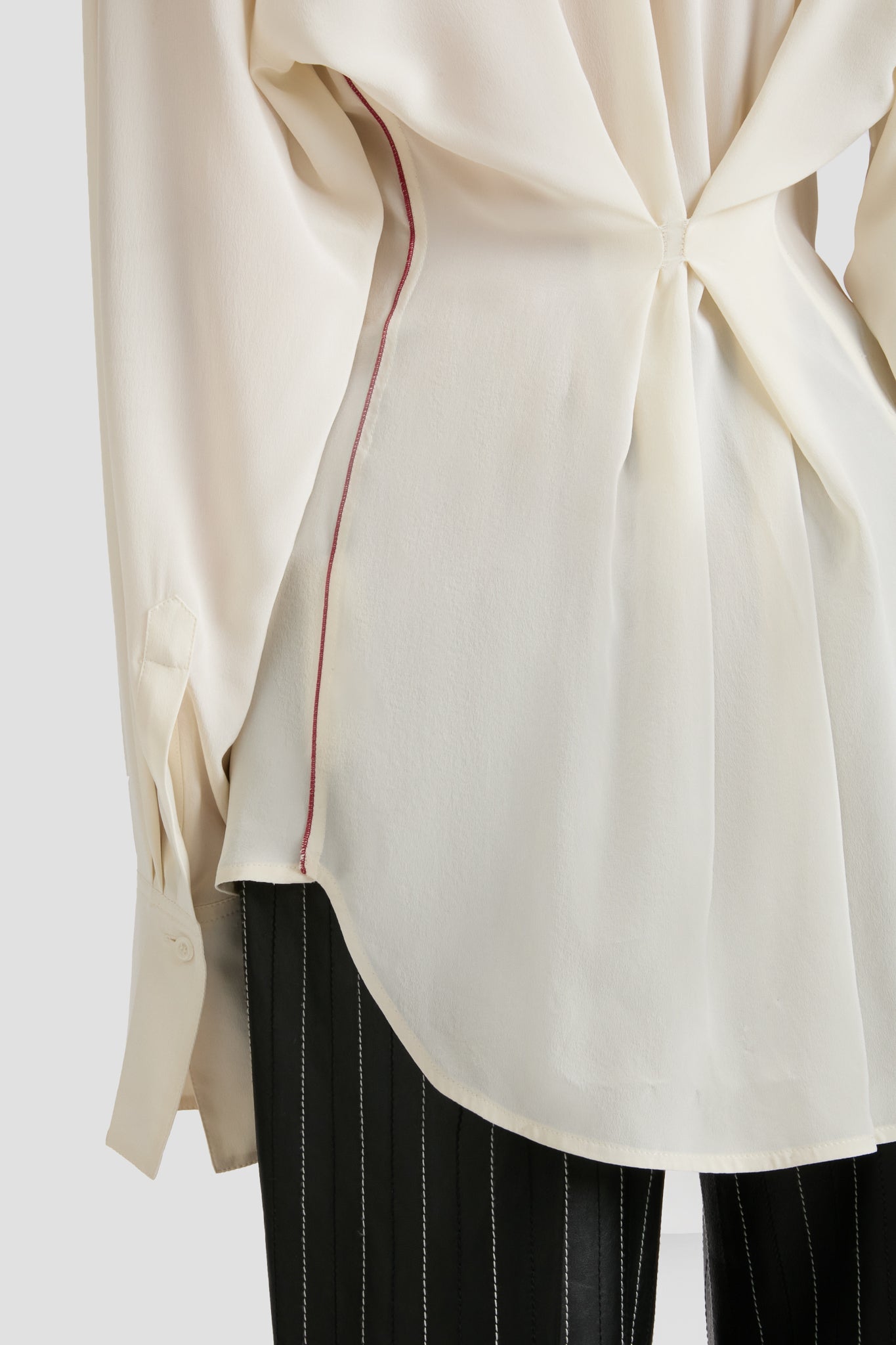 Drape Detail Blouse In Ivory