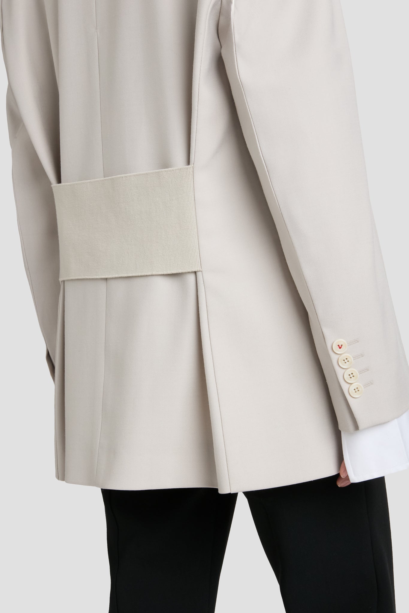 Relaxed Double Breasted Jacket In Pumice