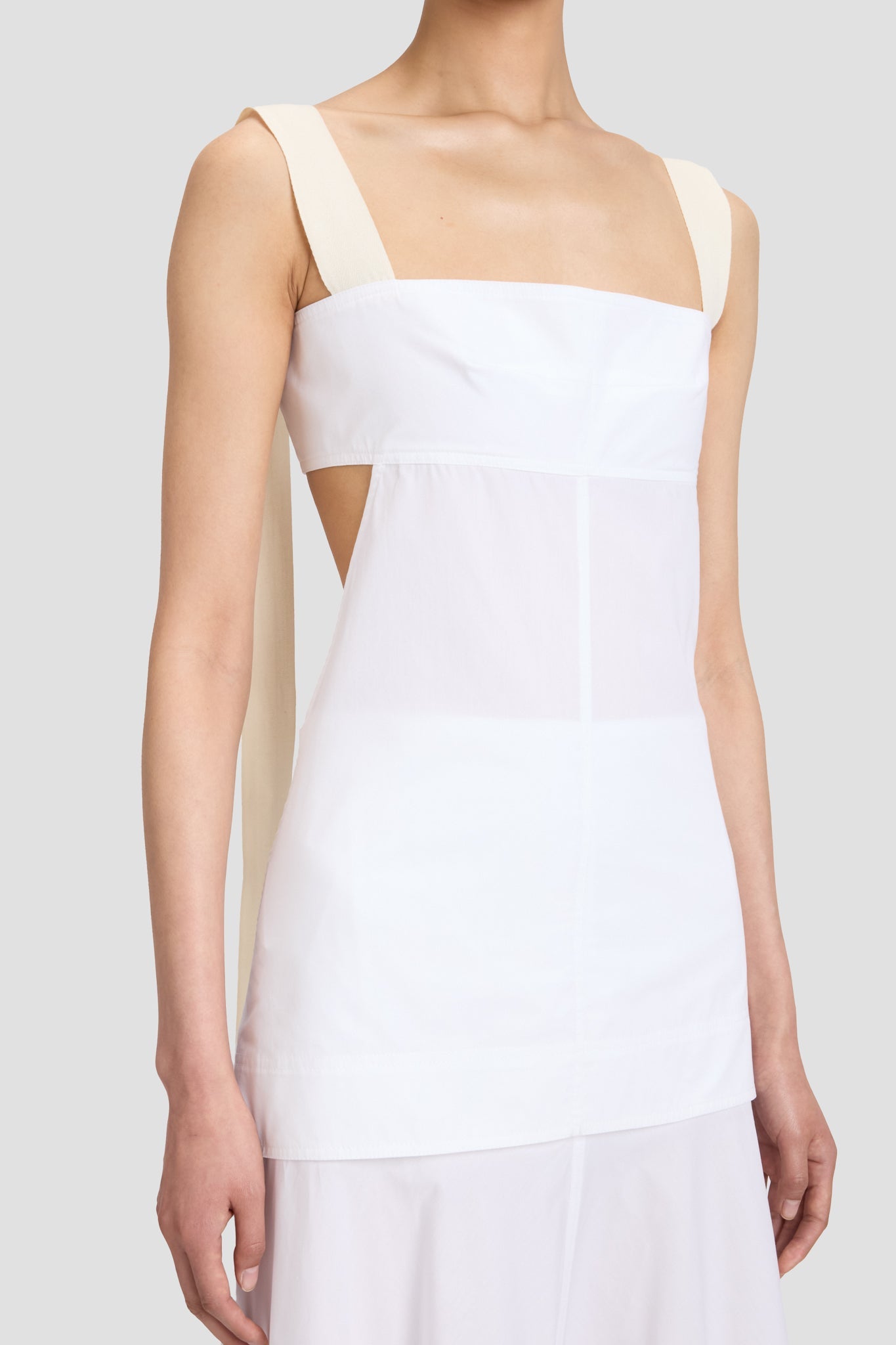Cut-Out Cami Top In White