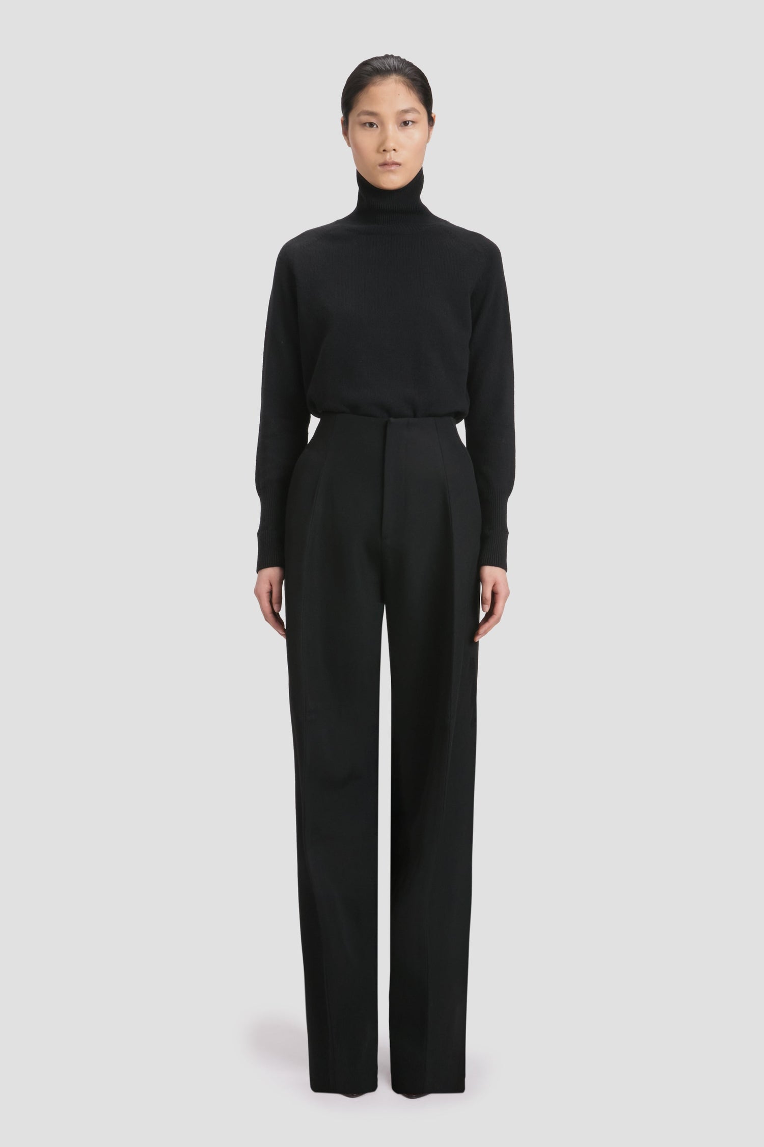 Polo Neck Jumper In Black
