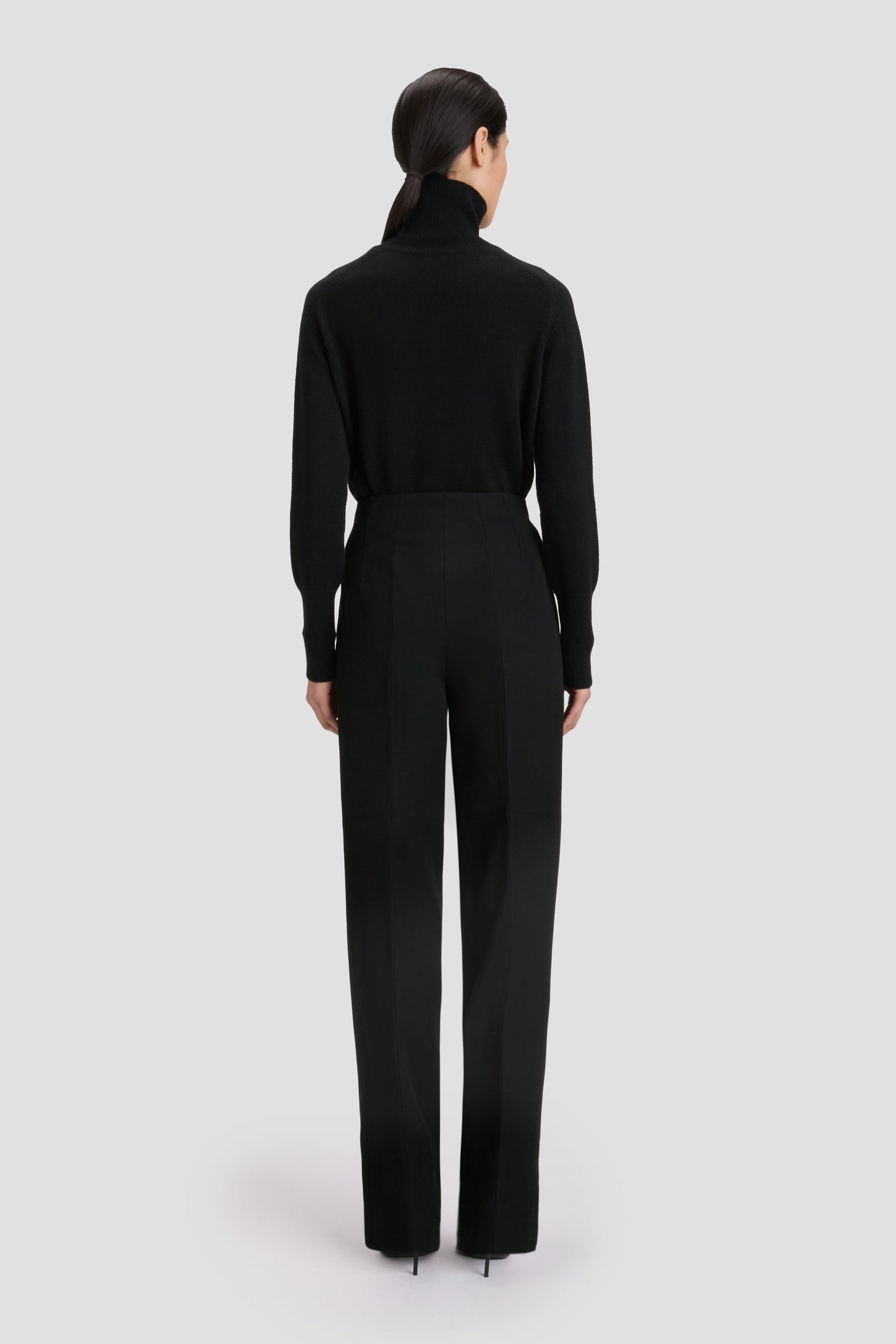 Polo Neck Jumper In Black
