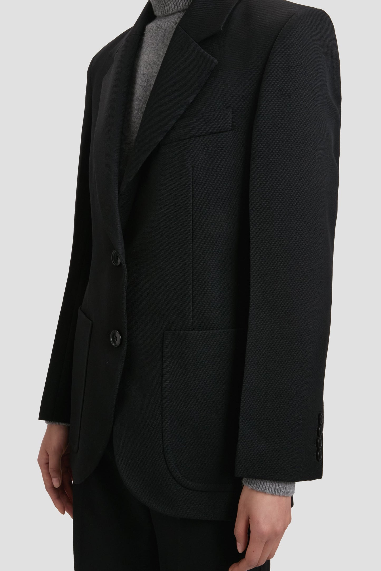 Patch Pocket Jacket In Black