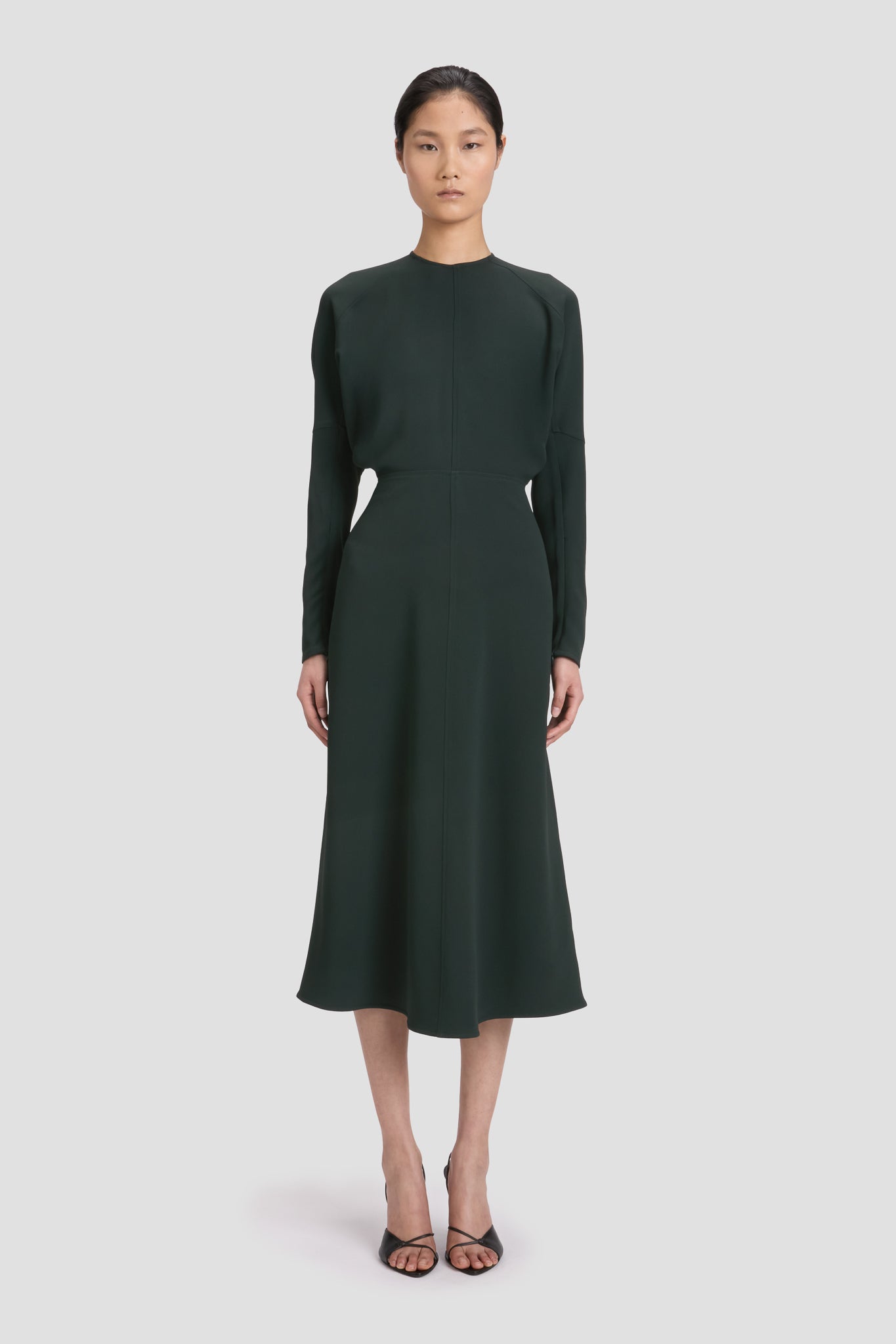 Dolman Midi Dress In Dark Pine