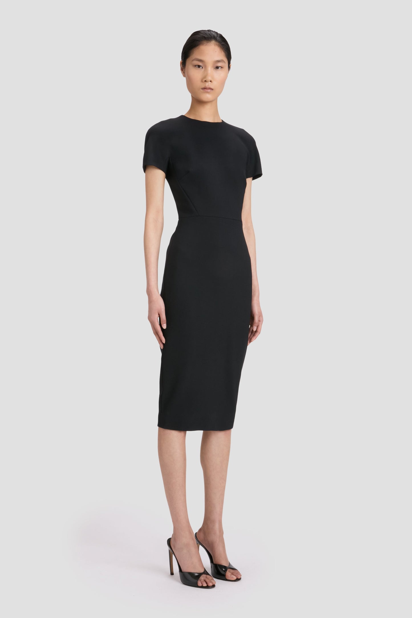 Fitted T-Shirt Dress In Black