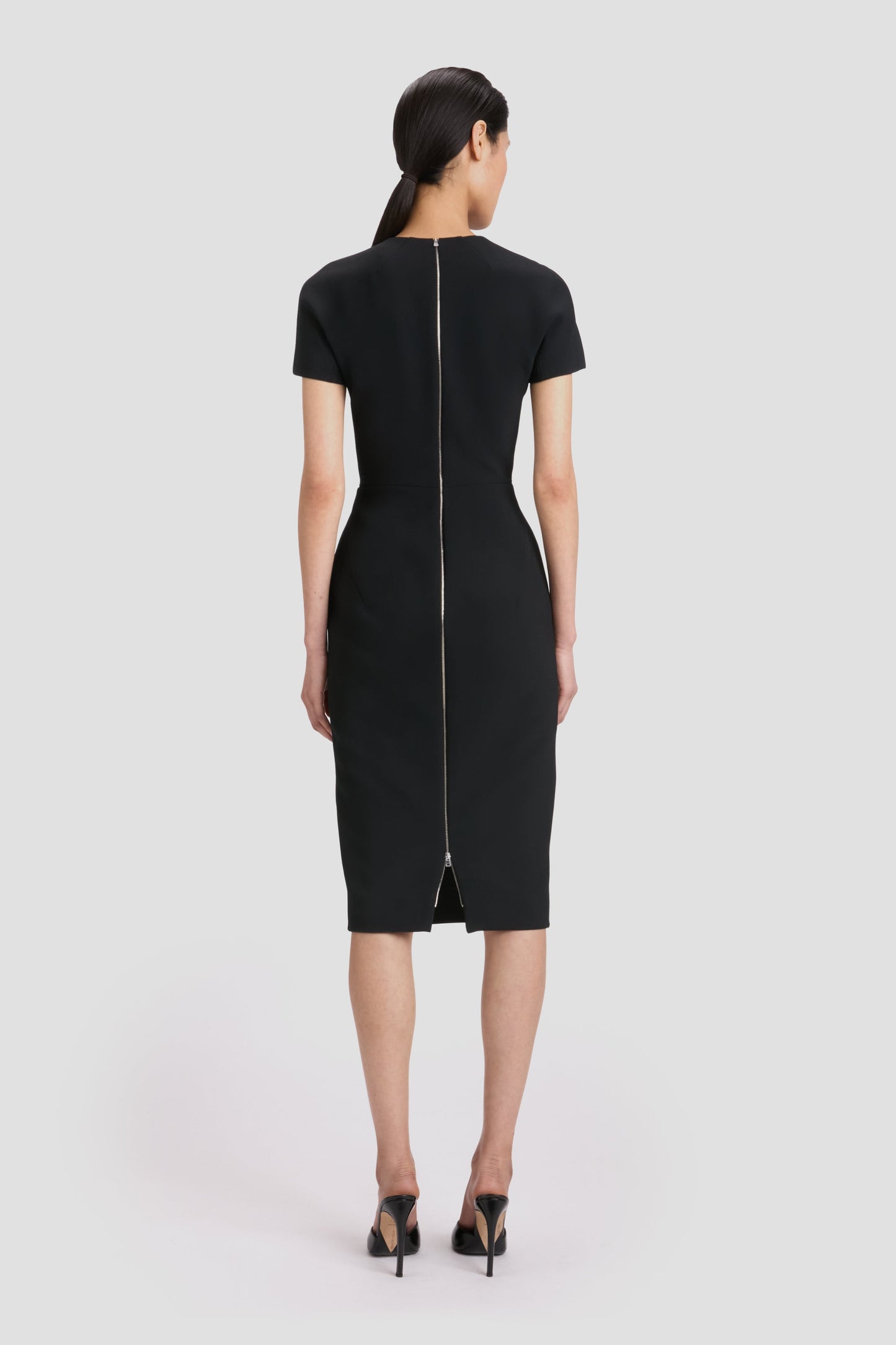 Fitted T-Shirt Dress In Black