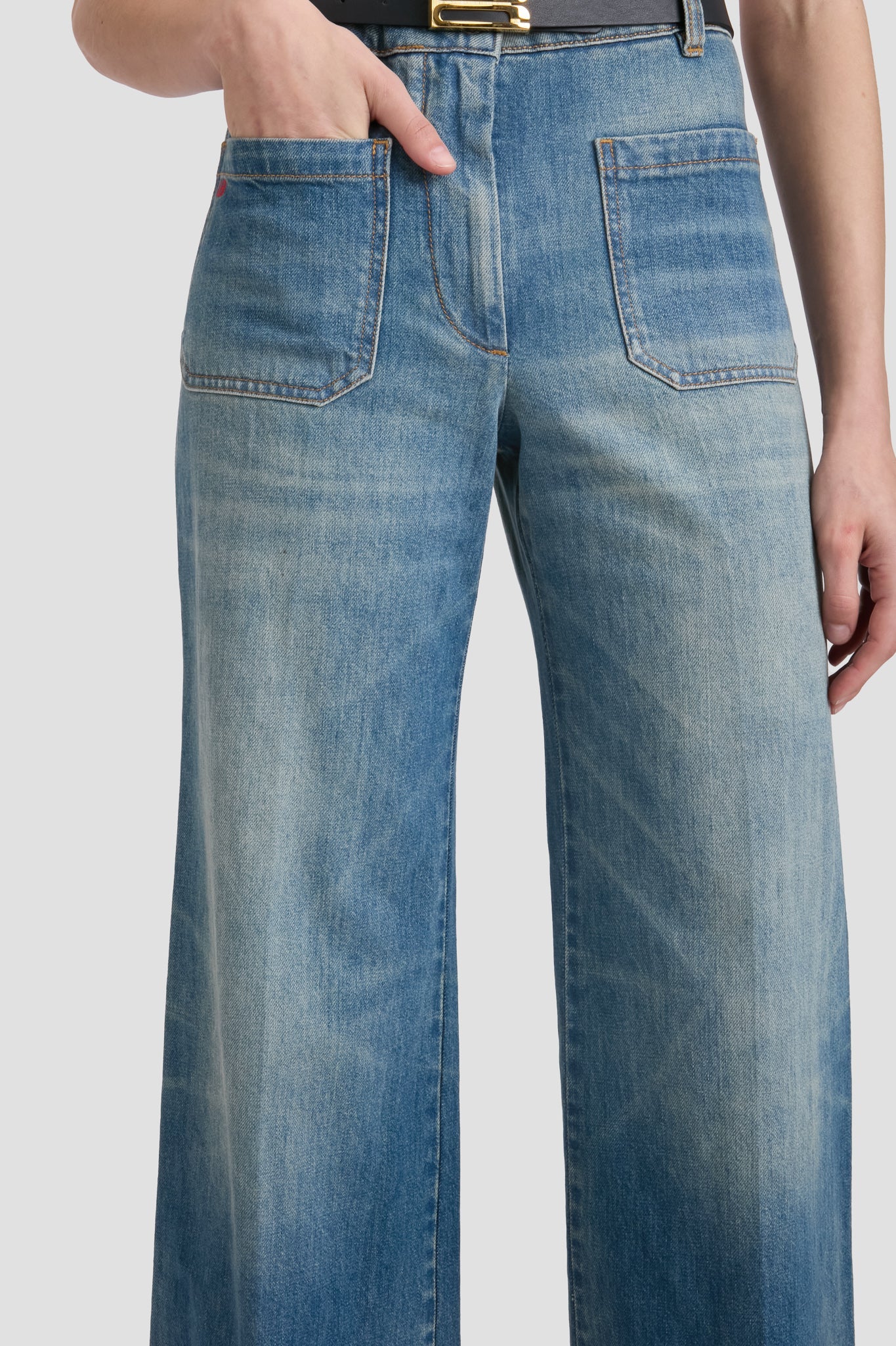 Alina High Waisted Jean In Washed Blue