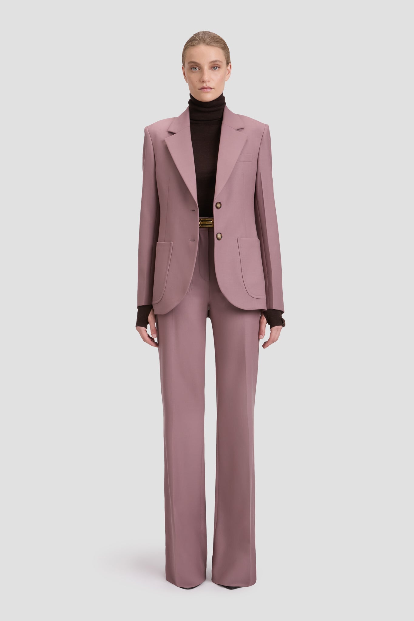 Patch Pocket Jacket In Mauve