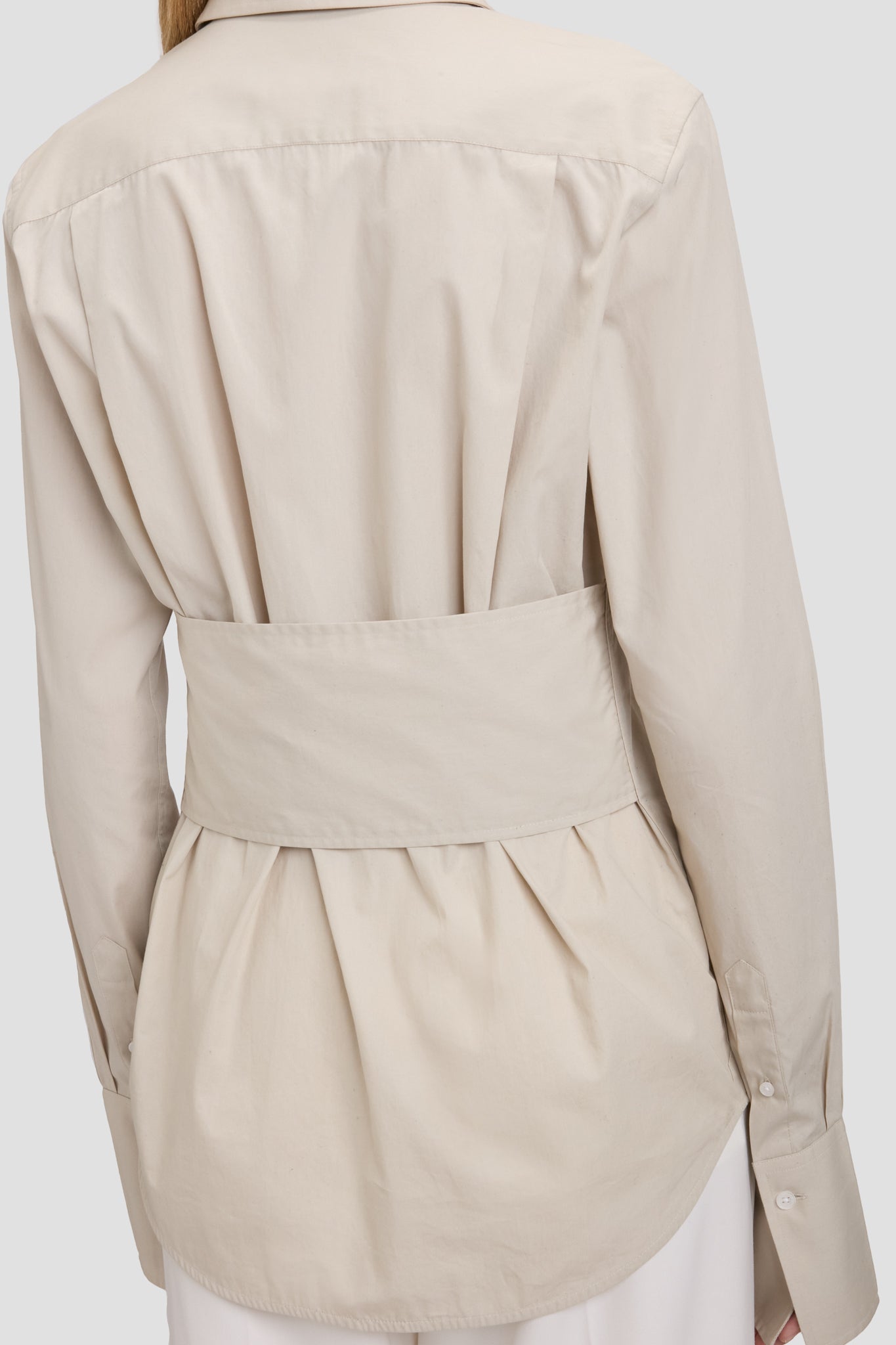 Tab Detail Shirt In Pumice