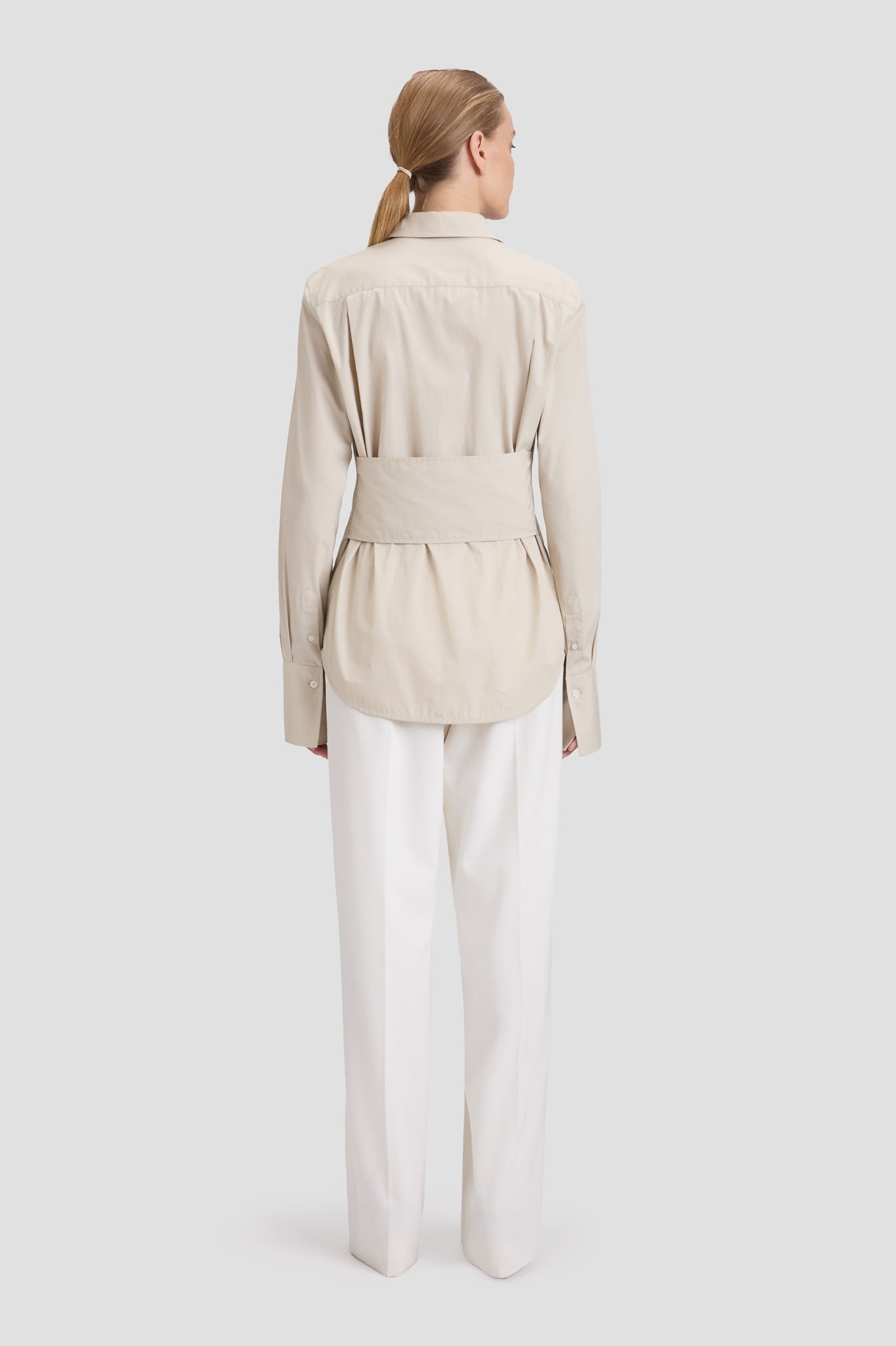 Tab Detail Shirt In Pumice