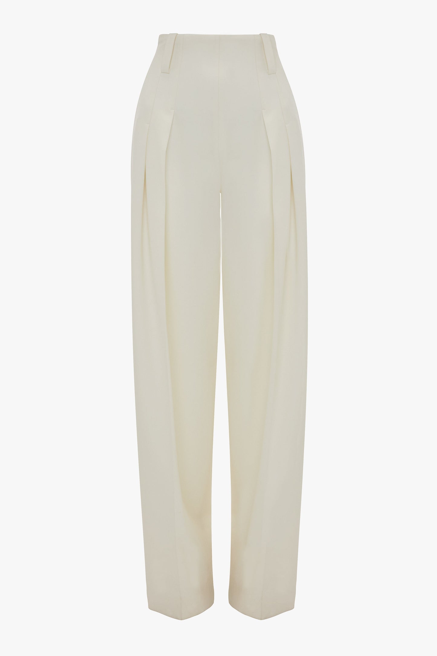 High Waisted Cinched Trouser In Ivory