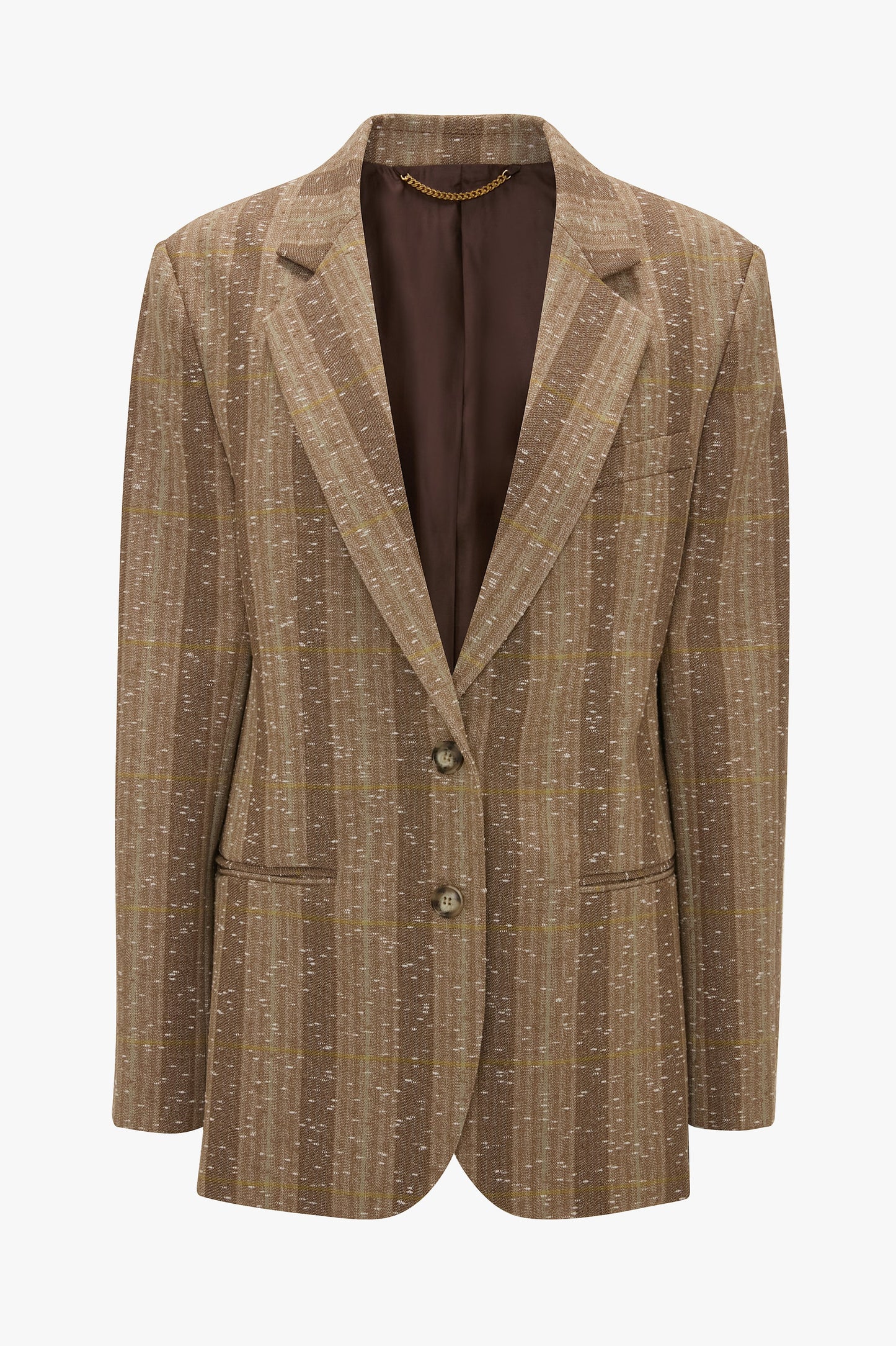Classic Tailored Jacket In Beige-Pistachio Check