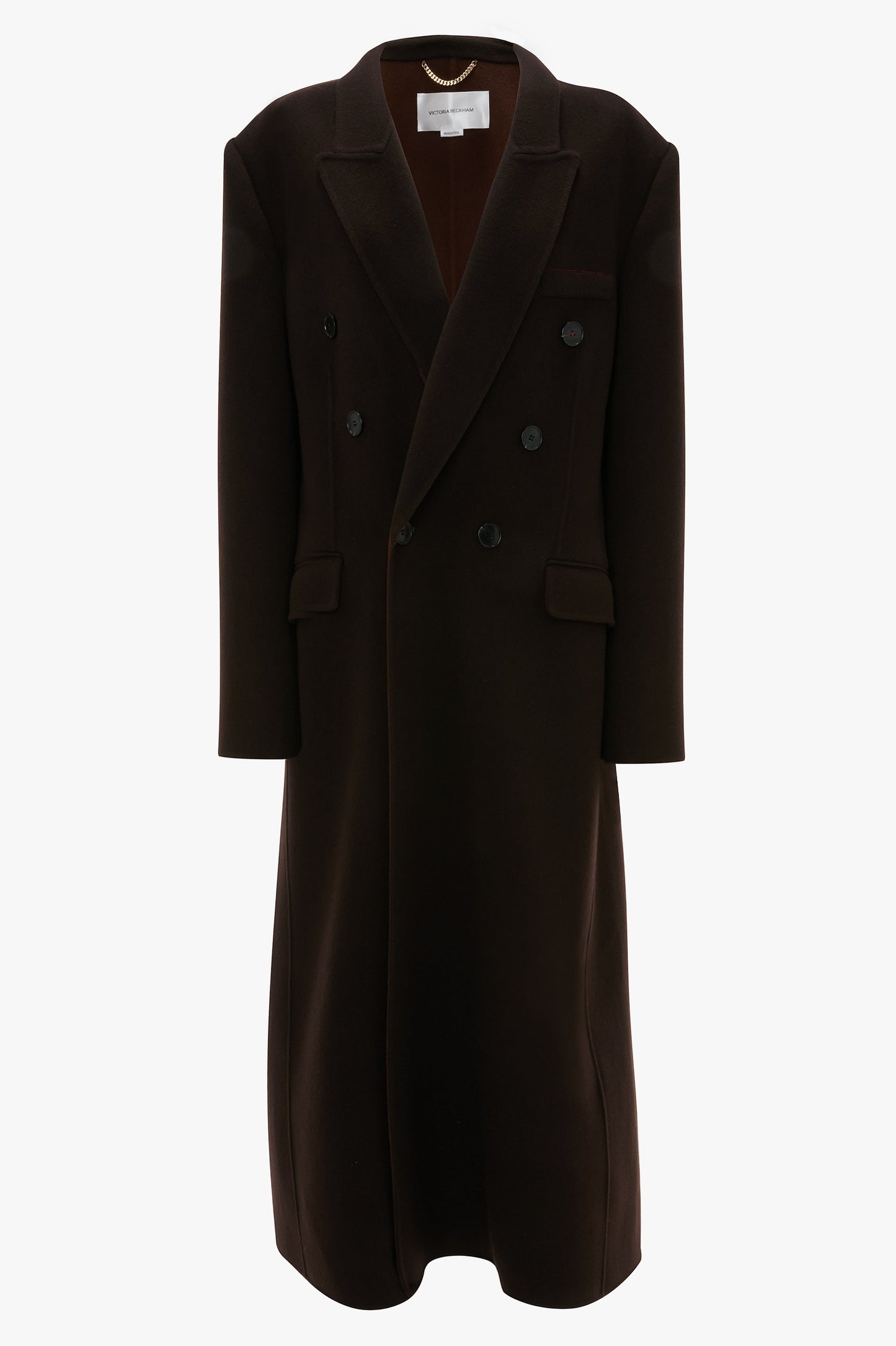 Double Faced Overcoat In Dark Chocolate
