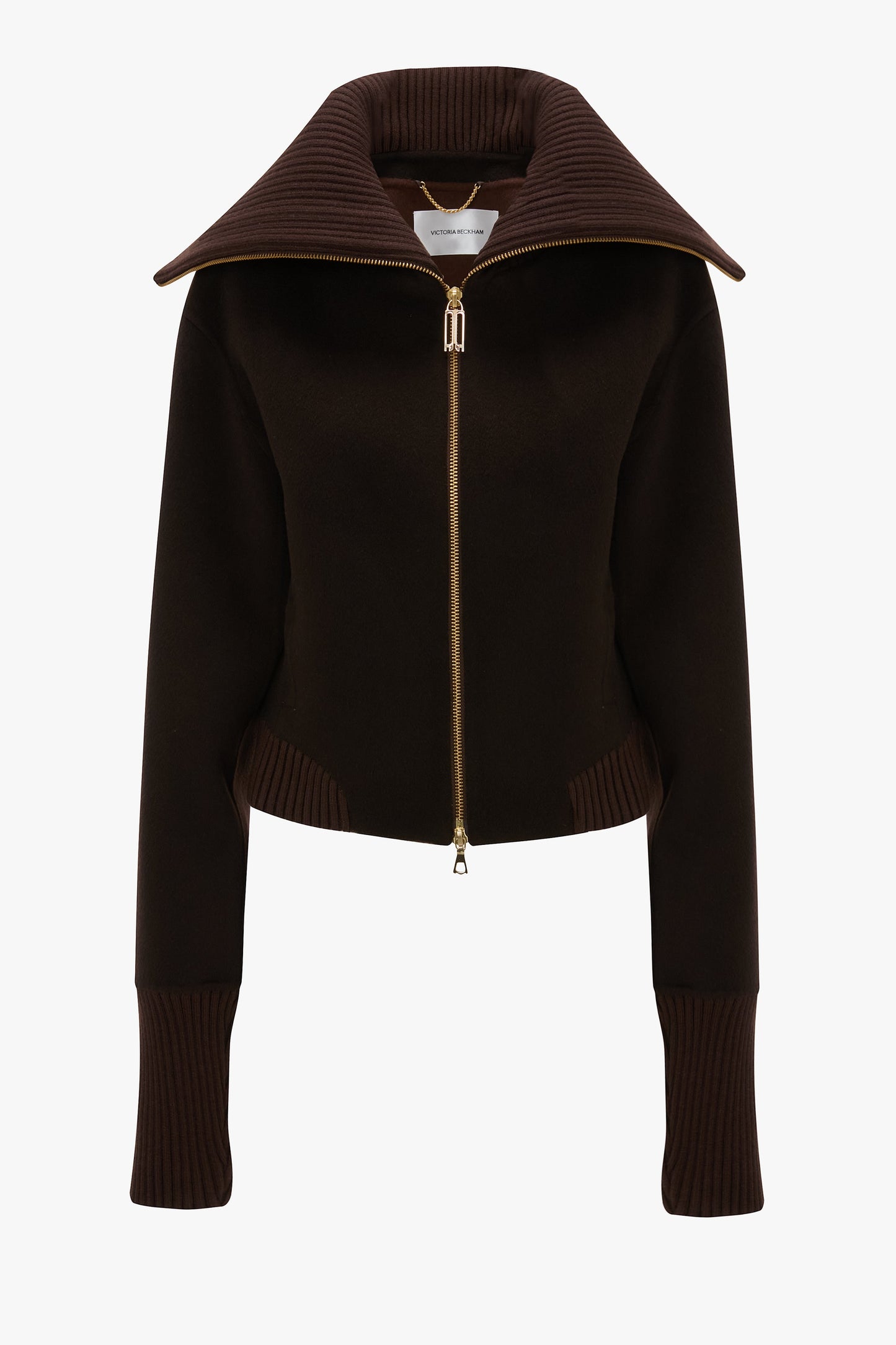 Double Faced Bomber Jacket In Dark Chocolate