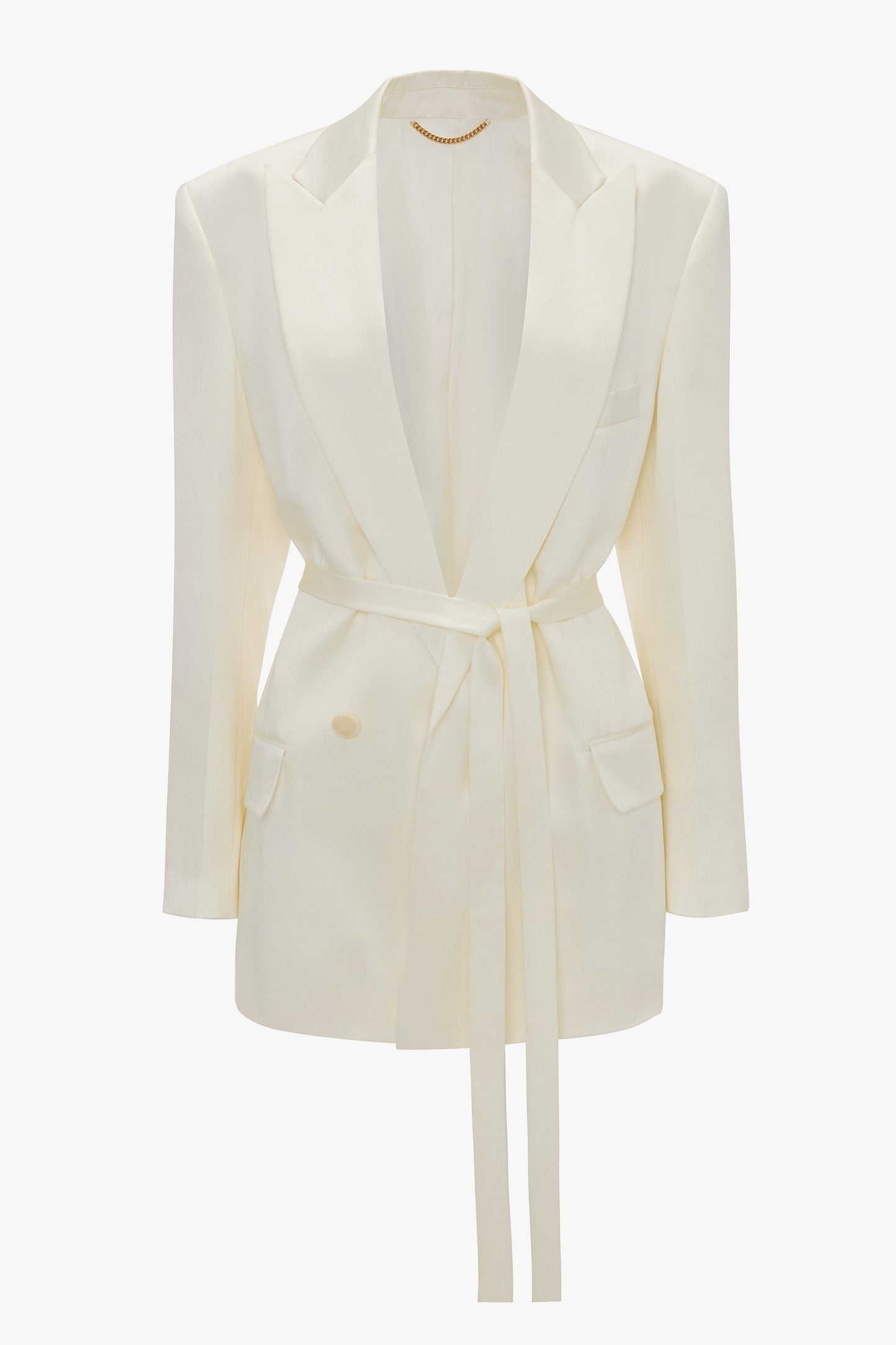Belted Jacket In Ivory