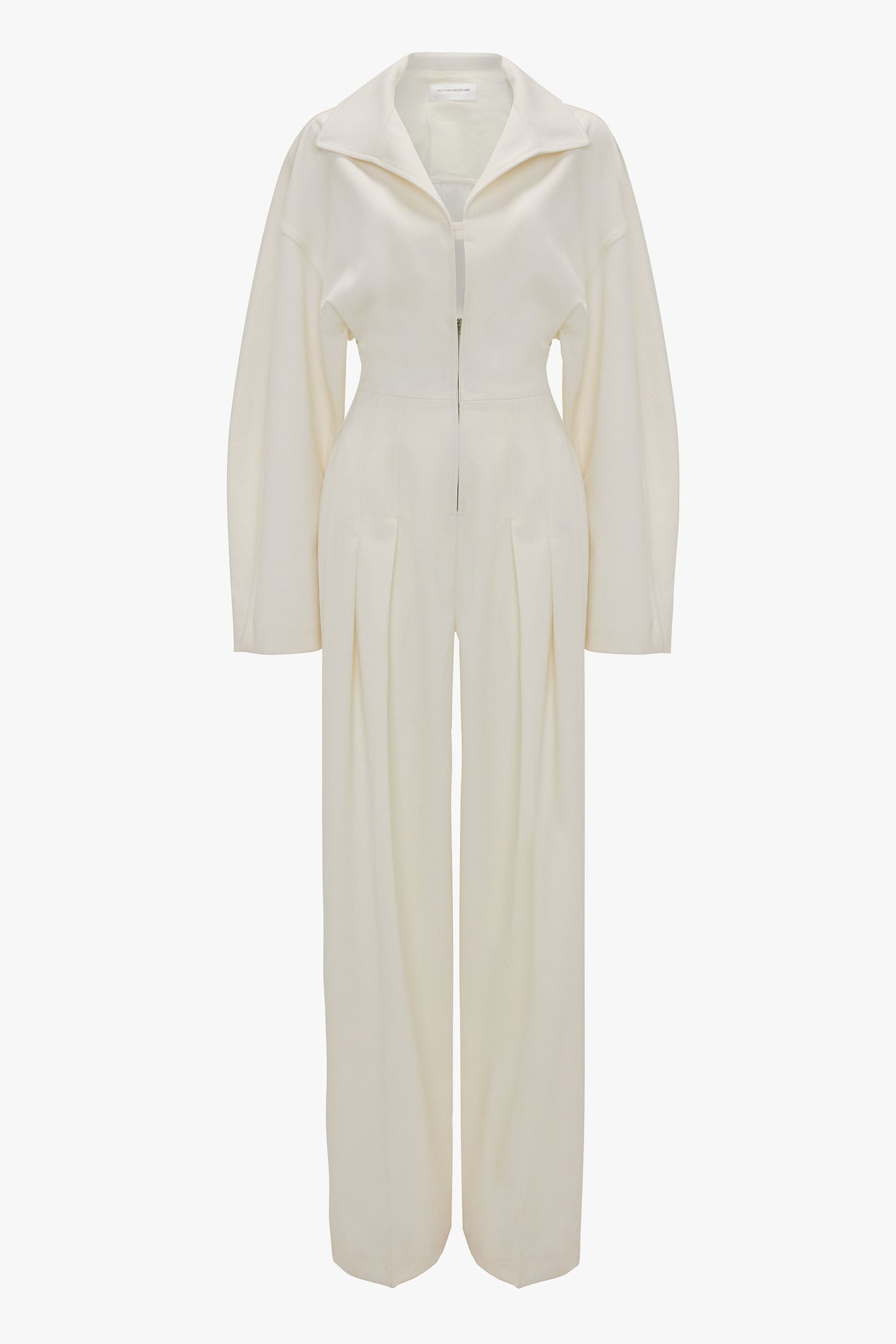 Tab Detail Jumpsuit In Ivory