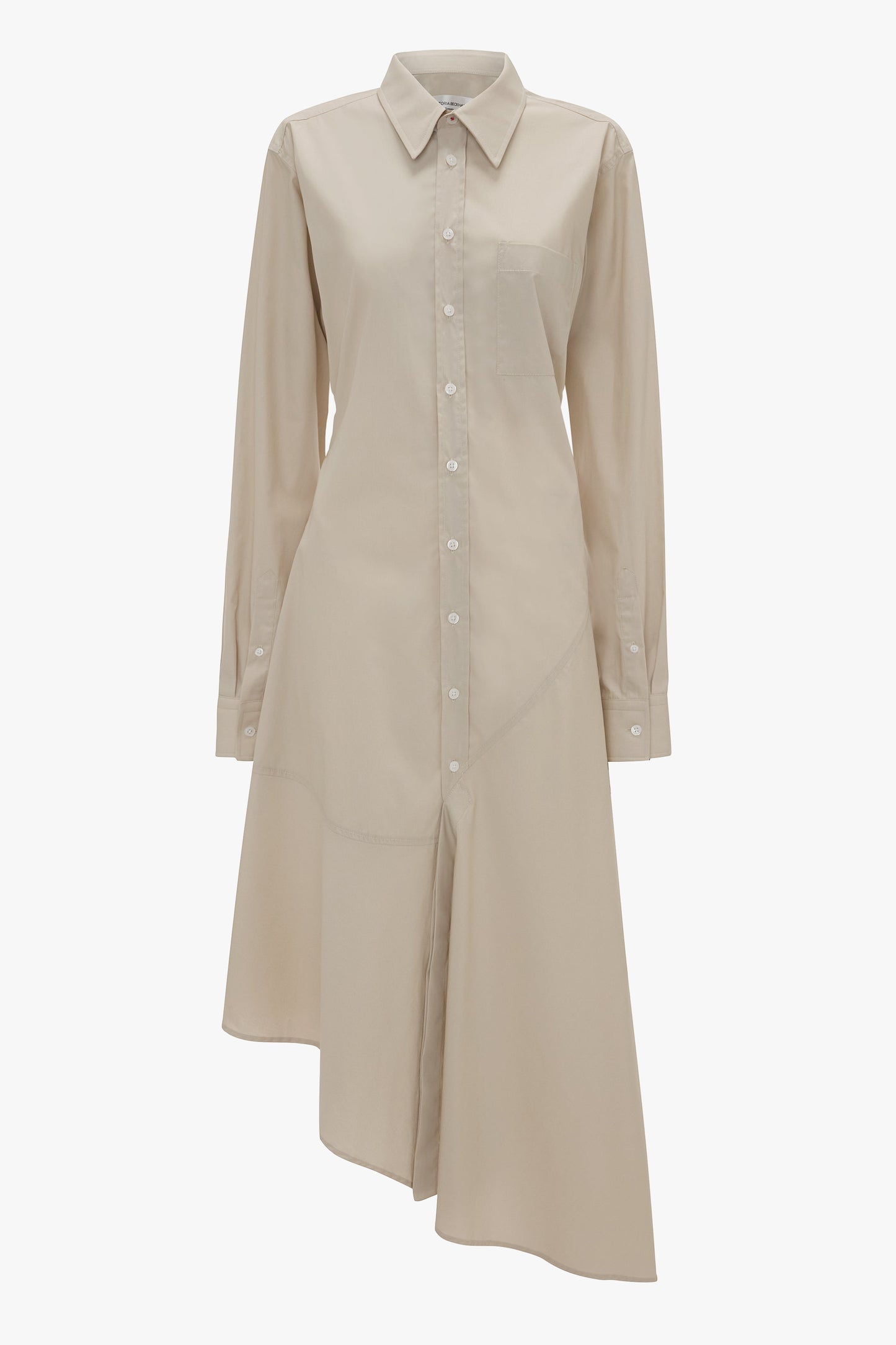 Panelled Shirt Dress In Pumice