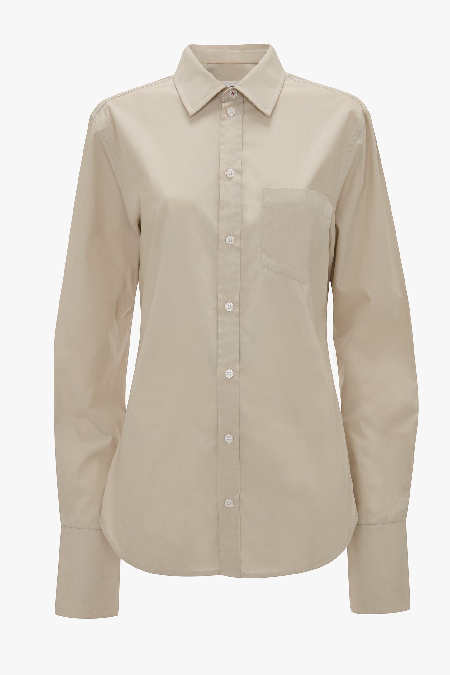 Tab Detail Shirt In Pumice