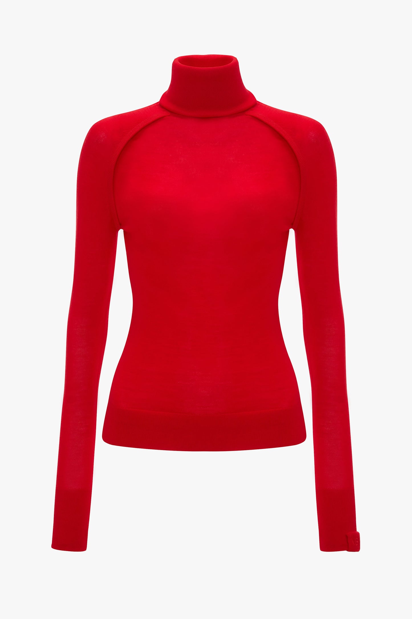 High Neck Top In Dark Bright Rose