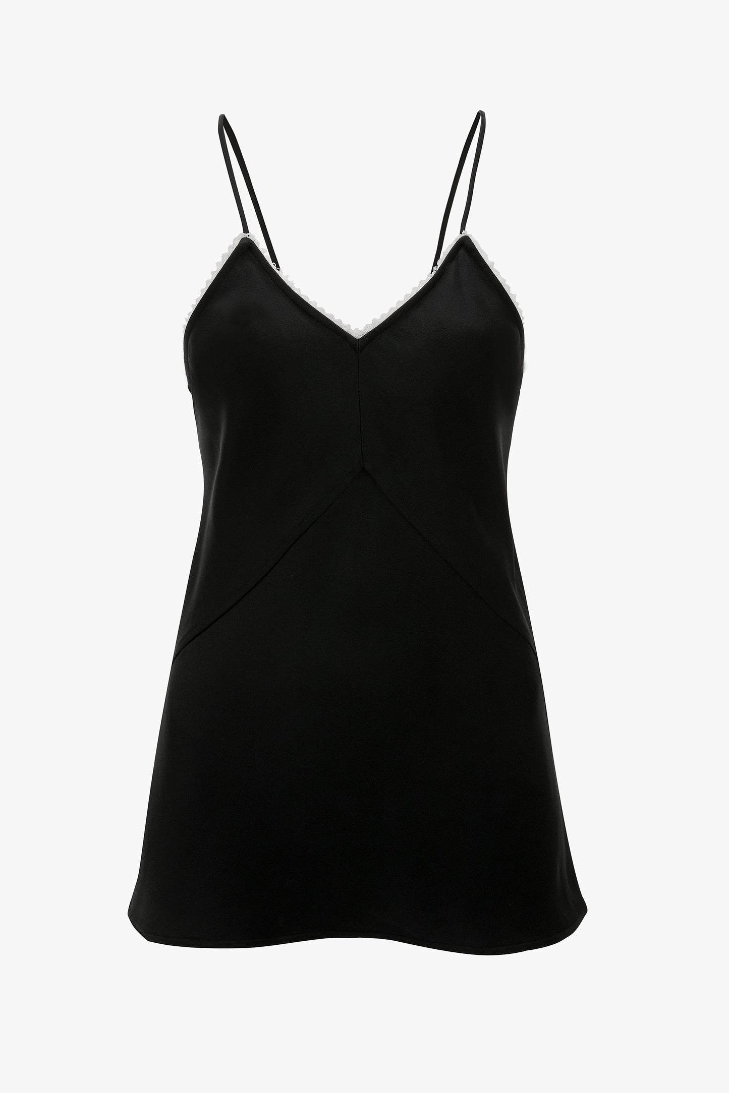 Lace Detail Cami Top In Black