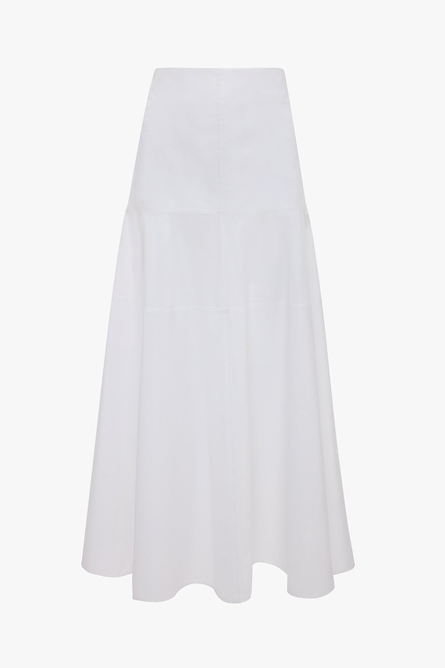Panelled Maxi Skirt In White